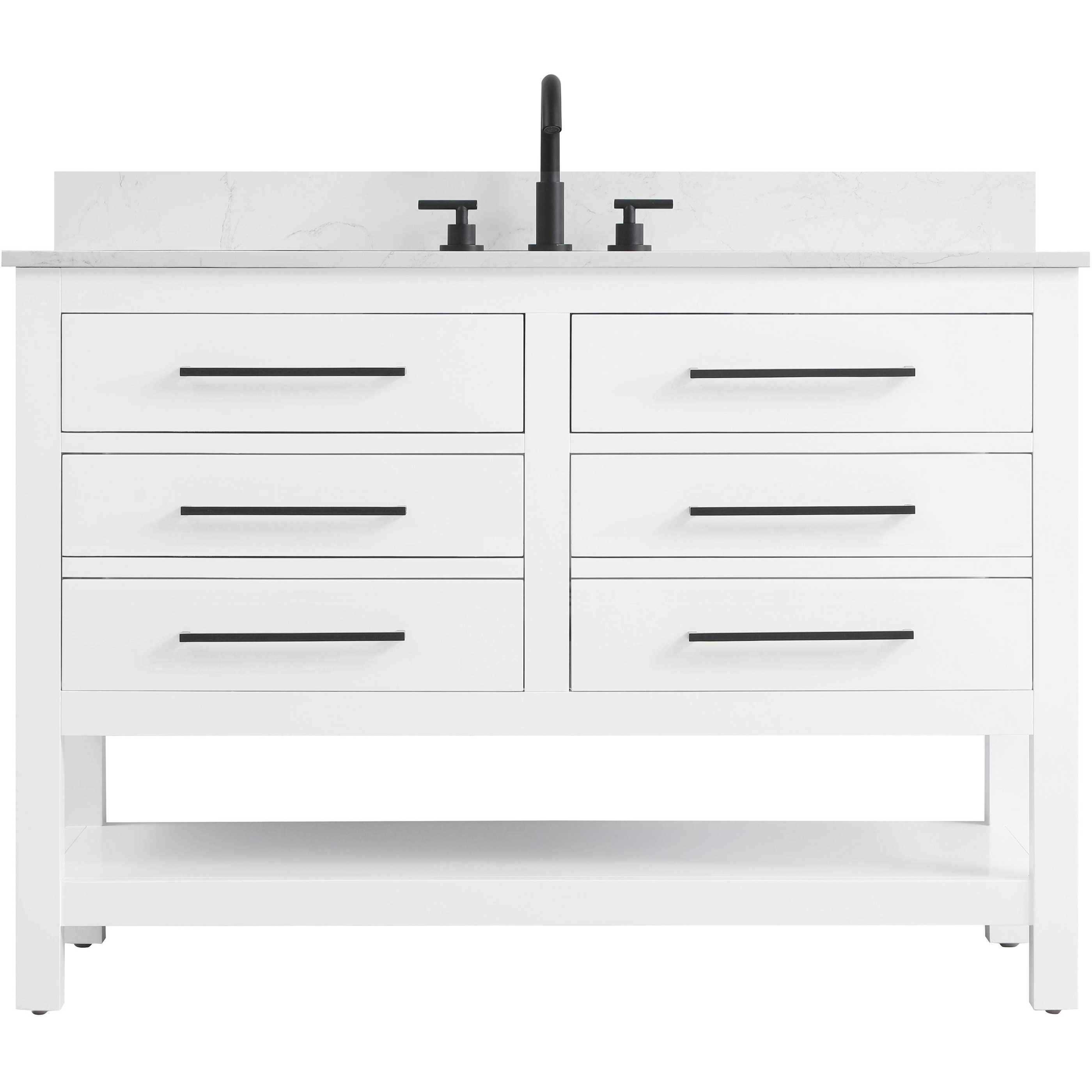 Karson 48 X 34 inch White Bathroom Vanity Cabinet in Included