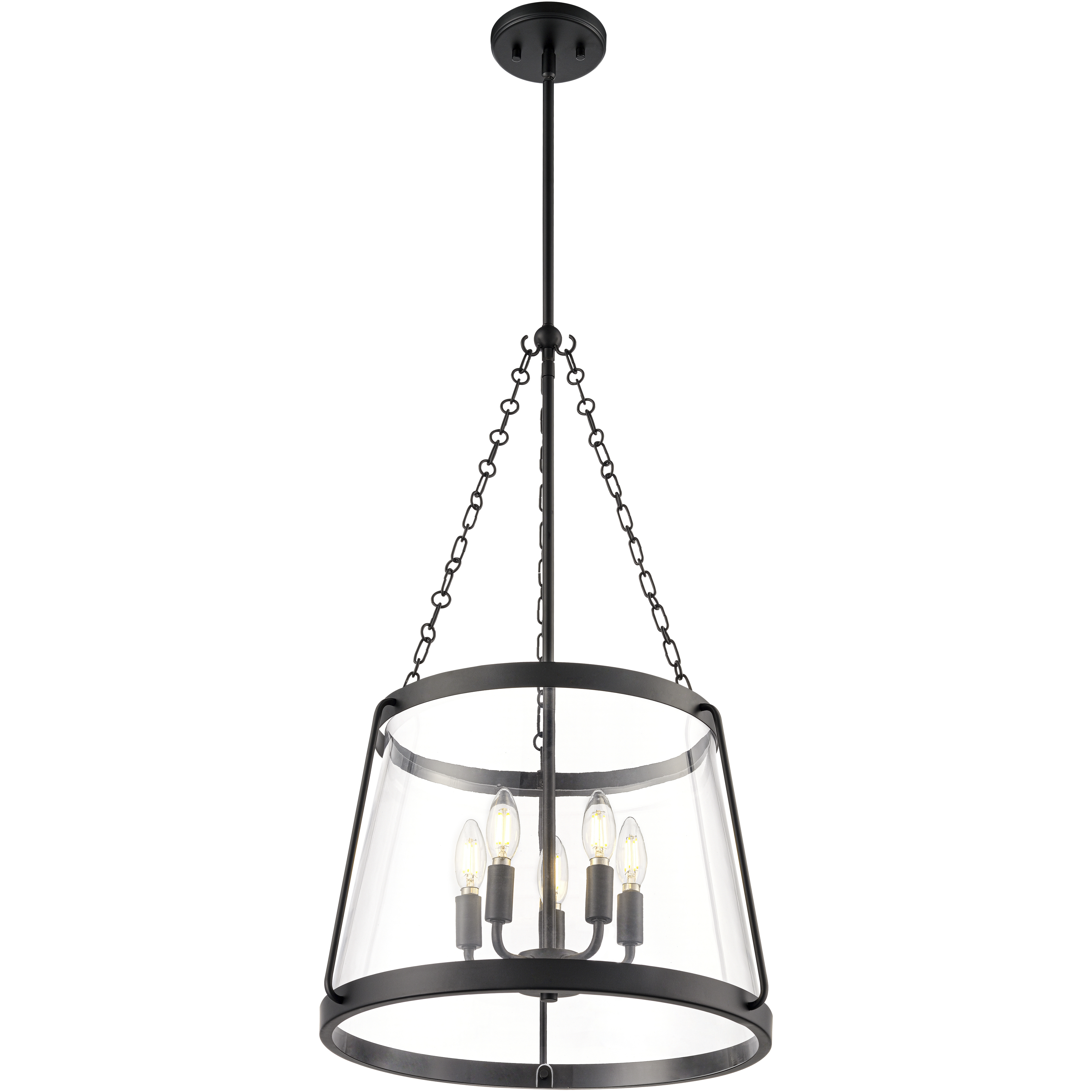 Adabella 5 Light 17.75 inch Matte Black Pendant Ceiling Light