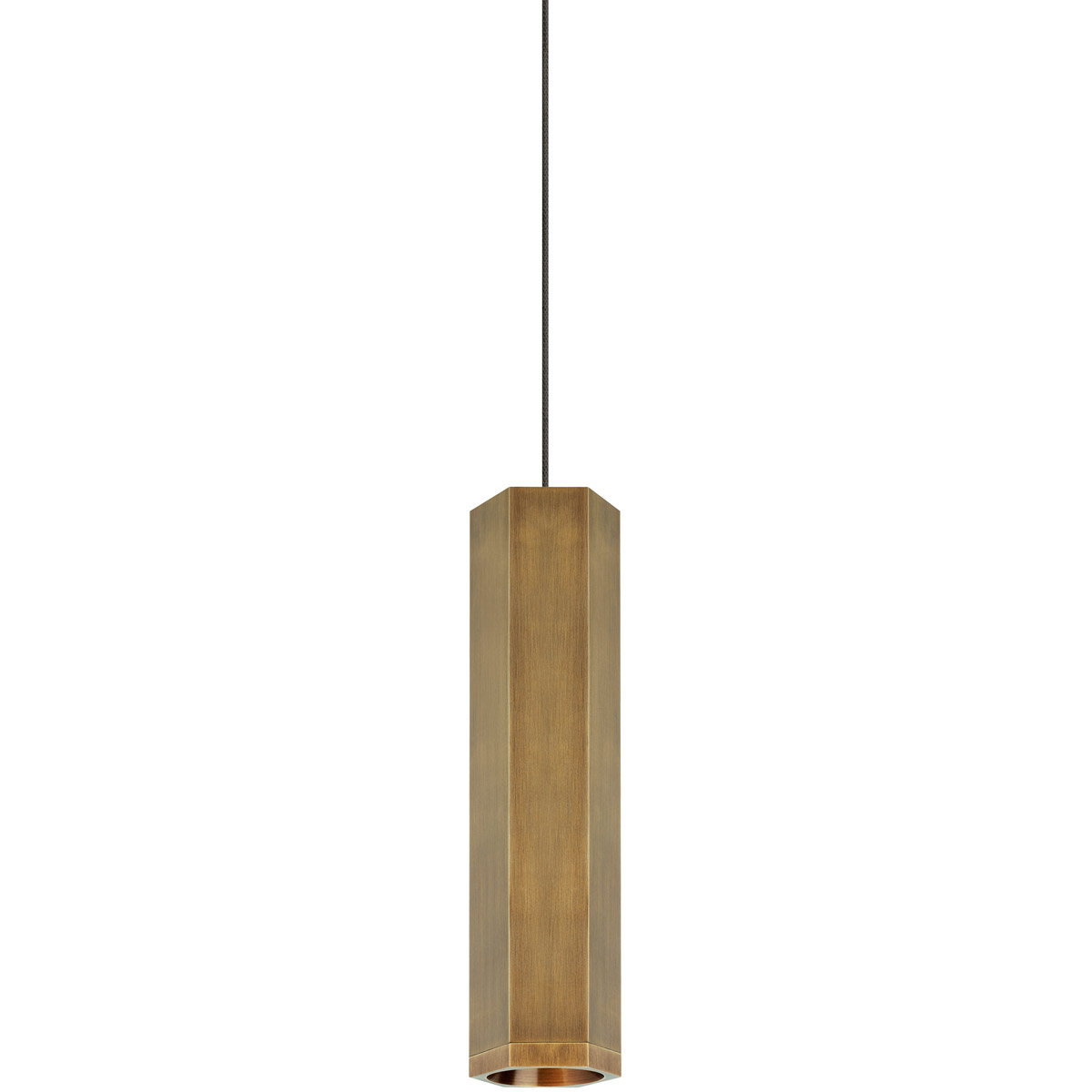 Sean Lavin Blok 1 Light 120 Aged Brass/Aged Brass Low-Voltage Pendant Ceiling Light in Incandescent, Monopoint