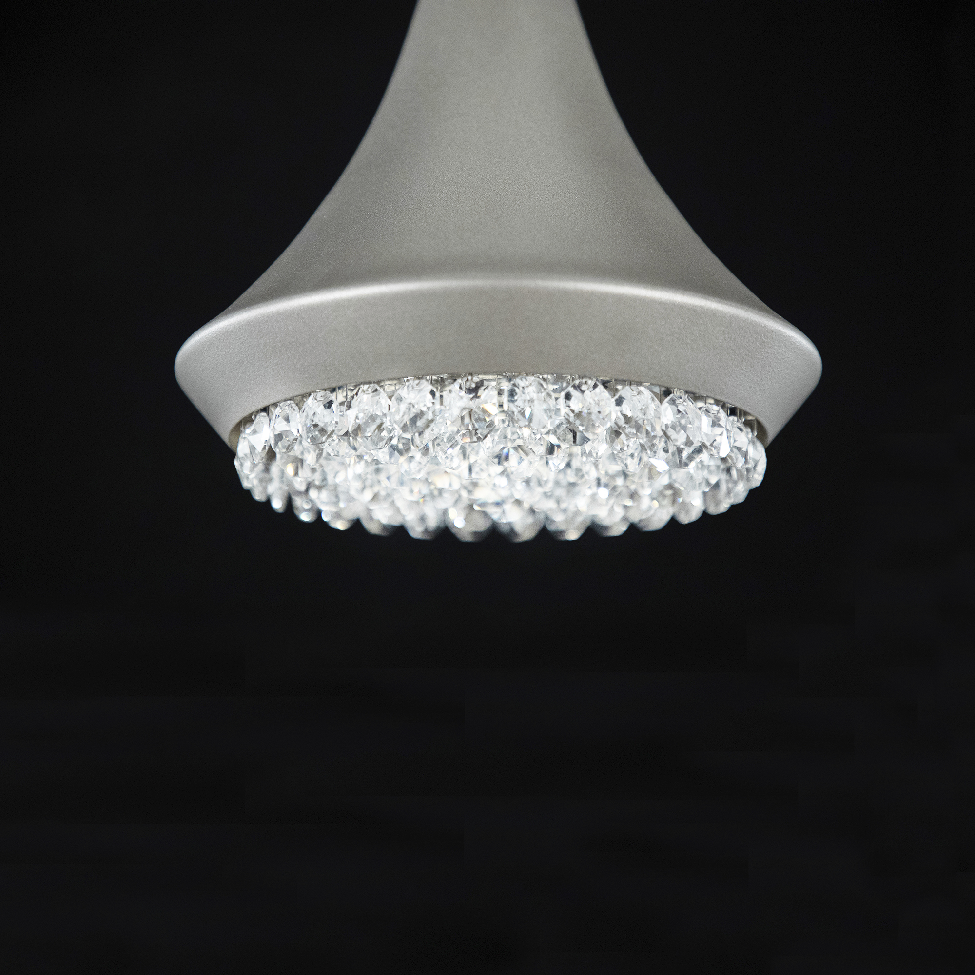 Signature Verita LED 8 inch Soft Silver Pendant Ceiling Light, Schonbek Signature