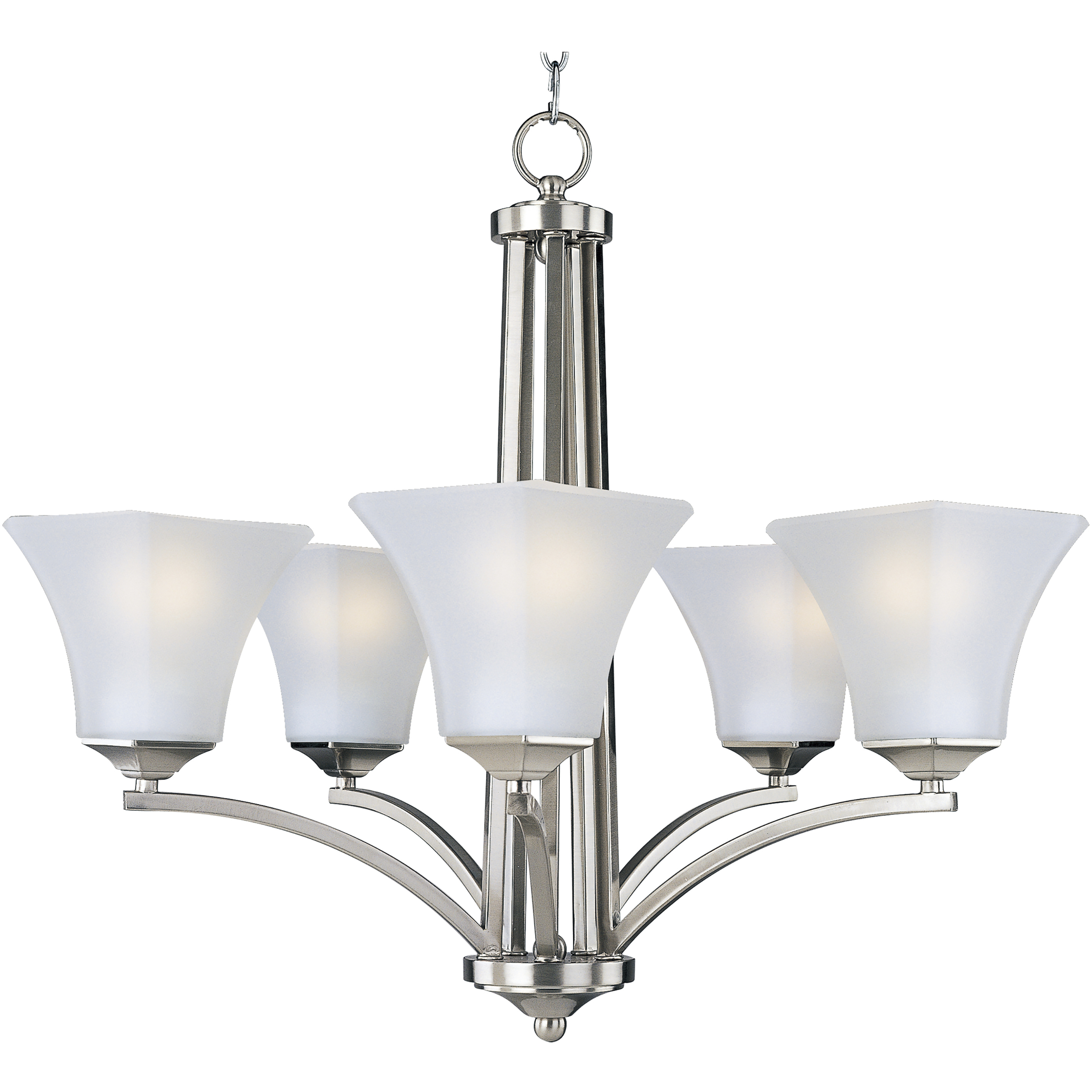 Aurora 5 Light 26 inch Satin Nickel Single-Tier Chandelier Ceiling Light