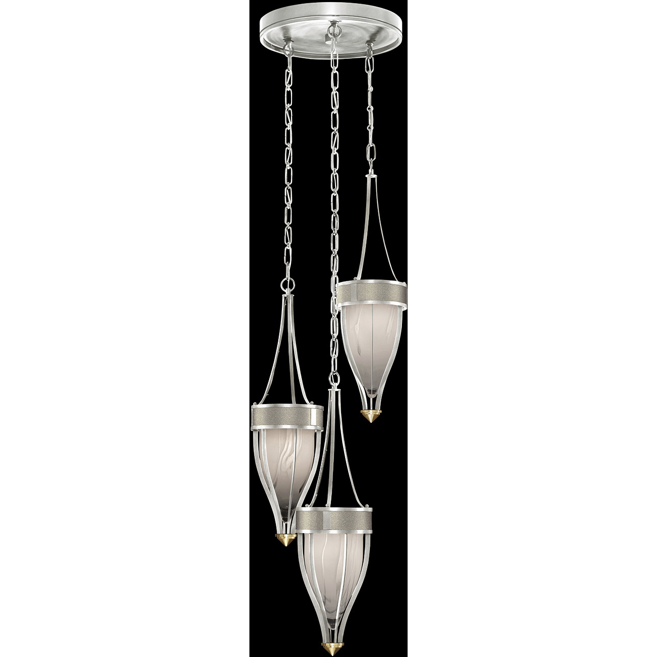 Mirage 3 Light 17.5 inch Silver Pendant Ceiling Light