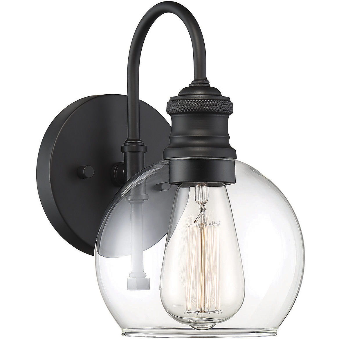 Farmhouse Outdoor Wall Lantern in Black