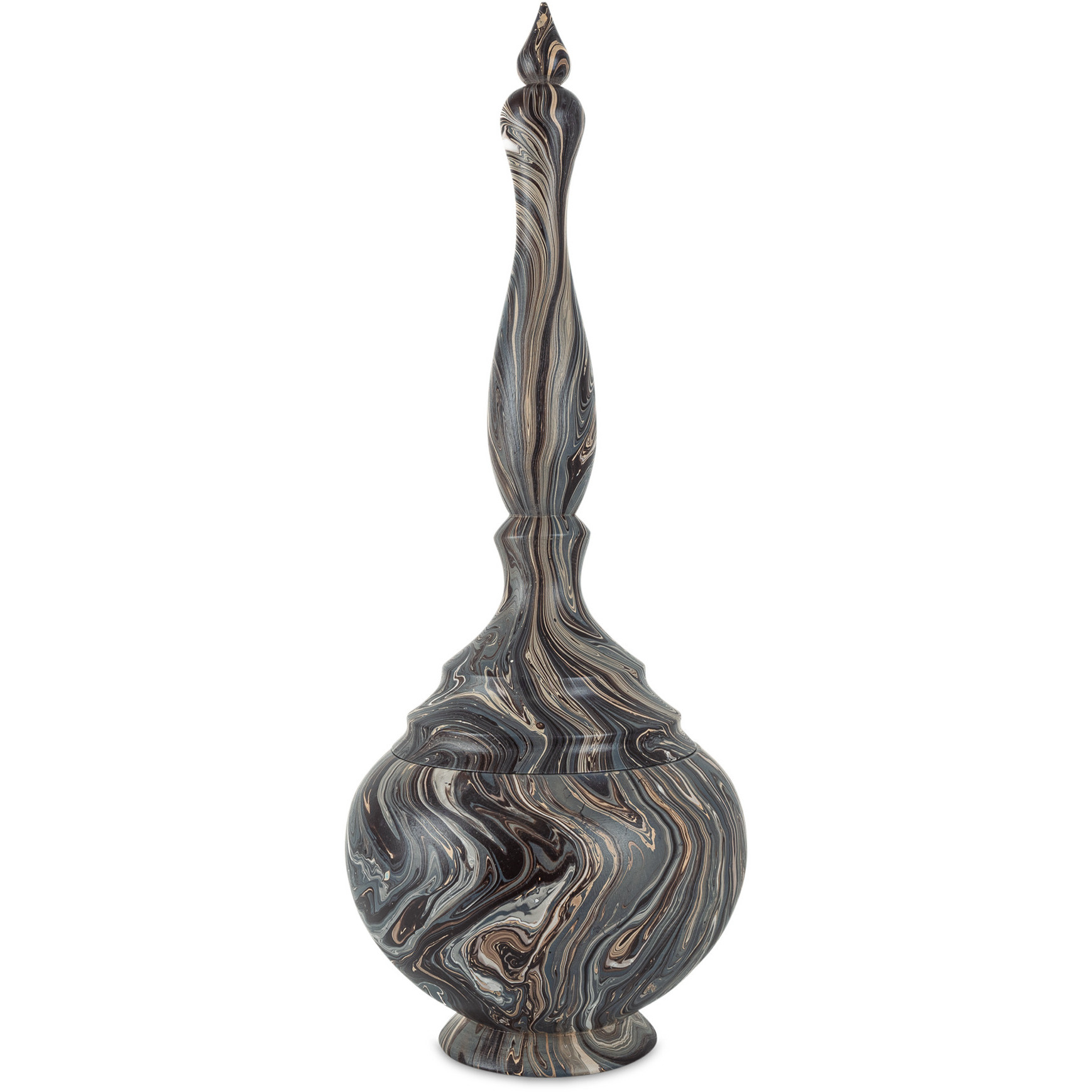 Marbleized Marbleized Brown Turret Box, Short