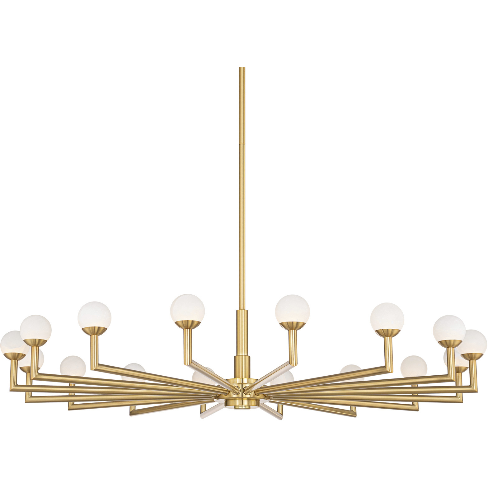 Glammis LED 33 inch Vintage Brass Chandelier Ceiling Light
