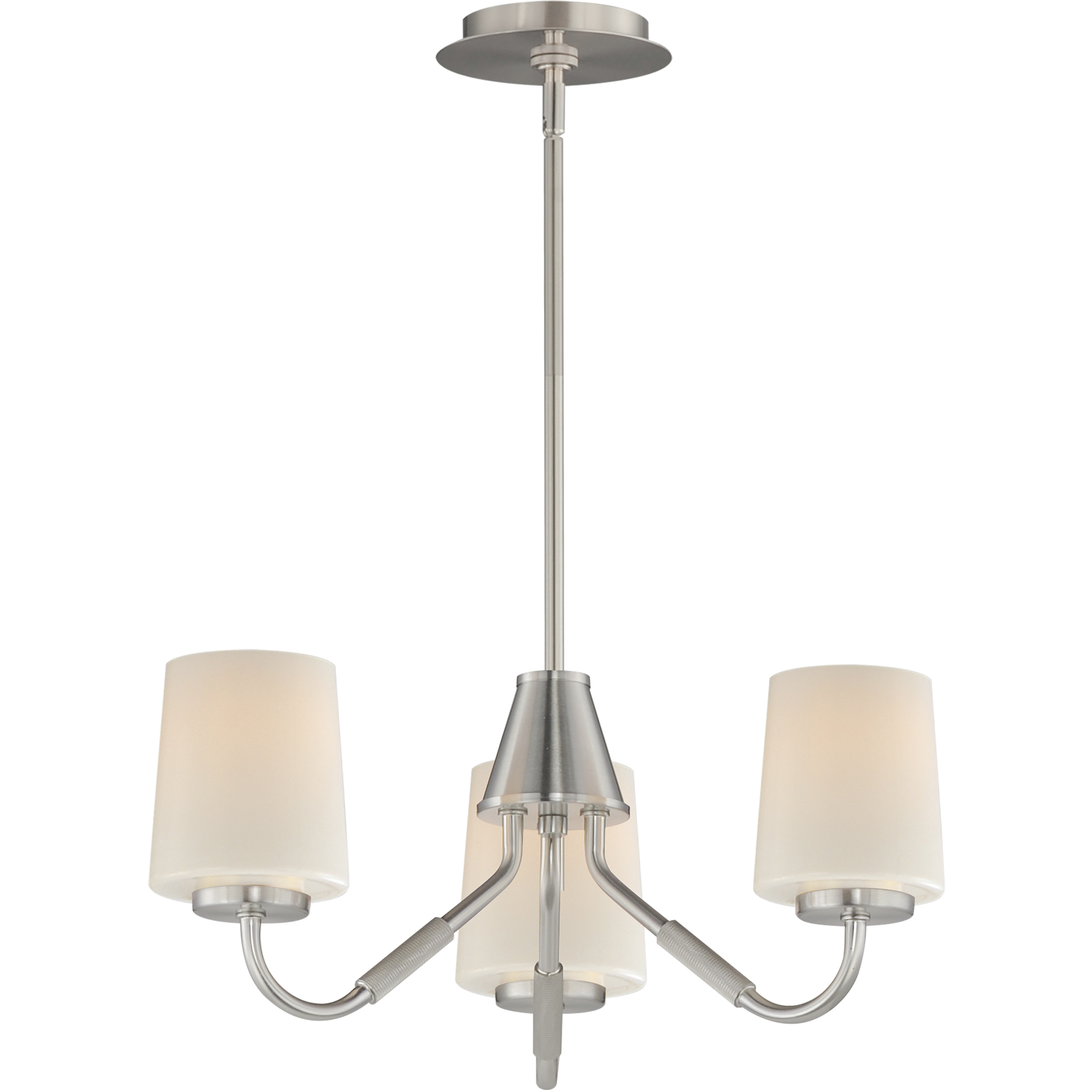 Durham 3 Light 18.5 inch Satin Nickel Mini Chandelier Ceiling Light