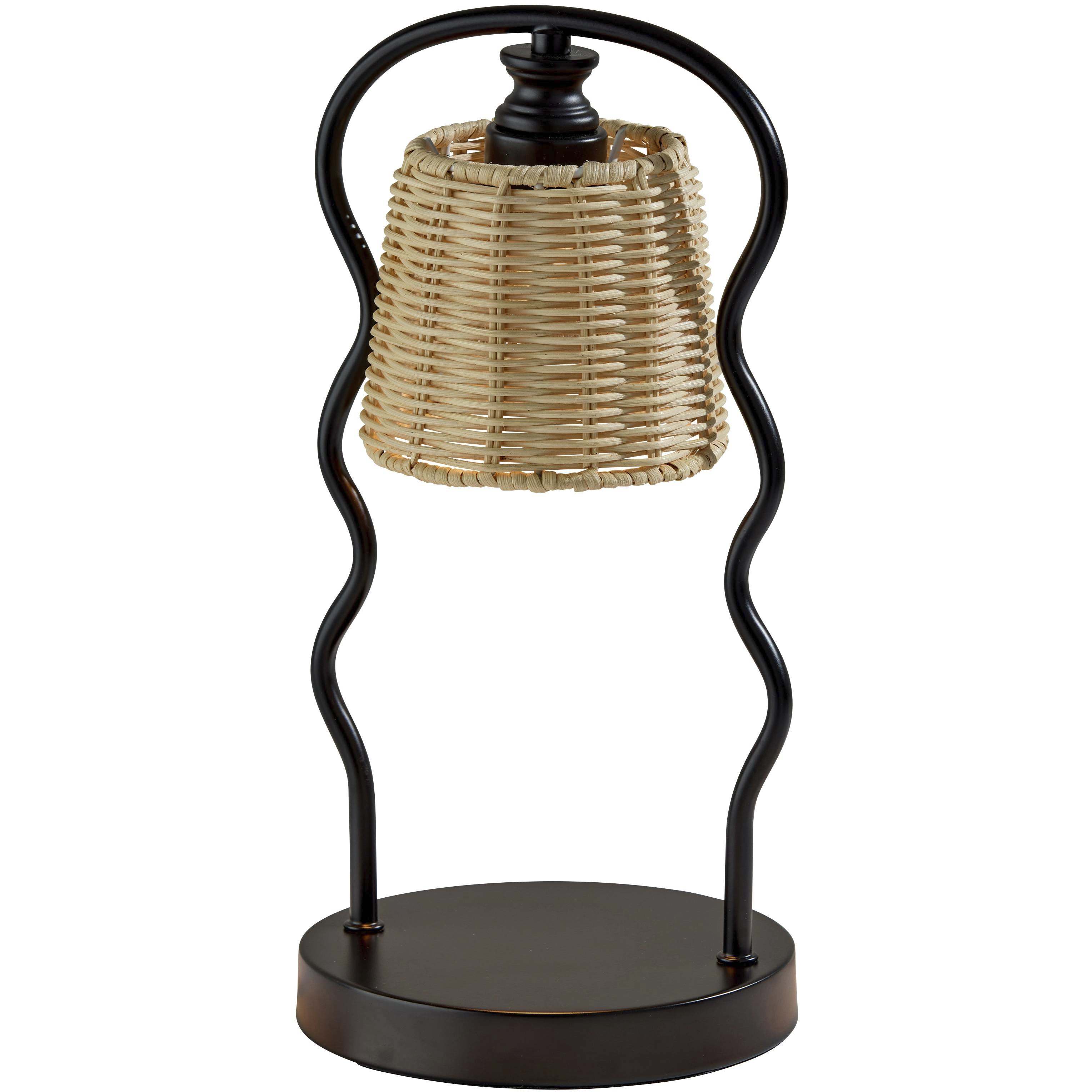 Twirl 13.5 inch 50 watt Black Candle Warmer Desk Lamp Portable Light, Simplee Adesso