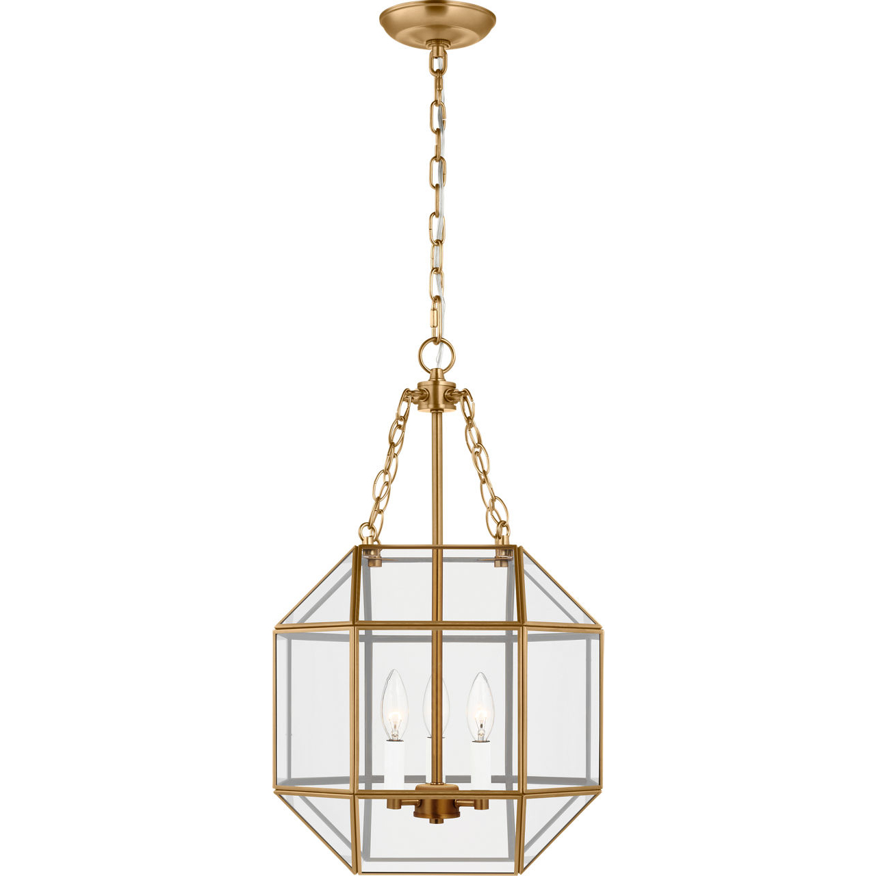 Suzanne Kasler Morrison 3 Light 13.5 inch Satin Brass Pendant Ceiling Light