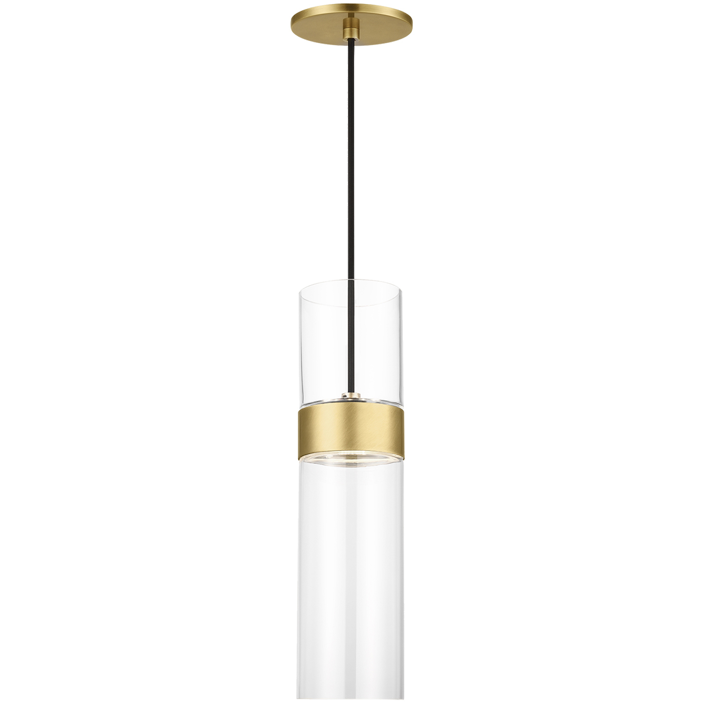 Sean Lavin Manette LED Natural Brass Pendant Ceiling Light, Integrated LED