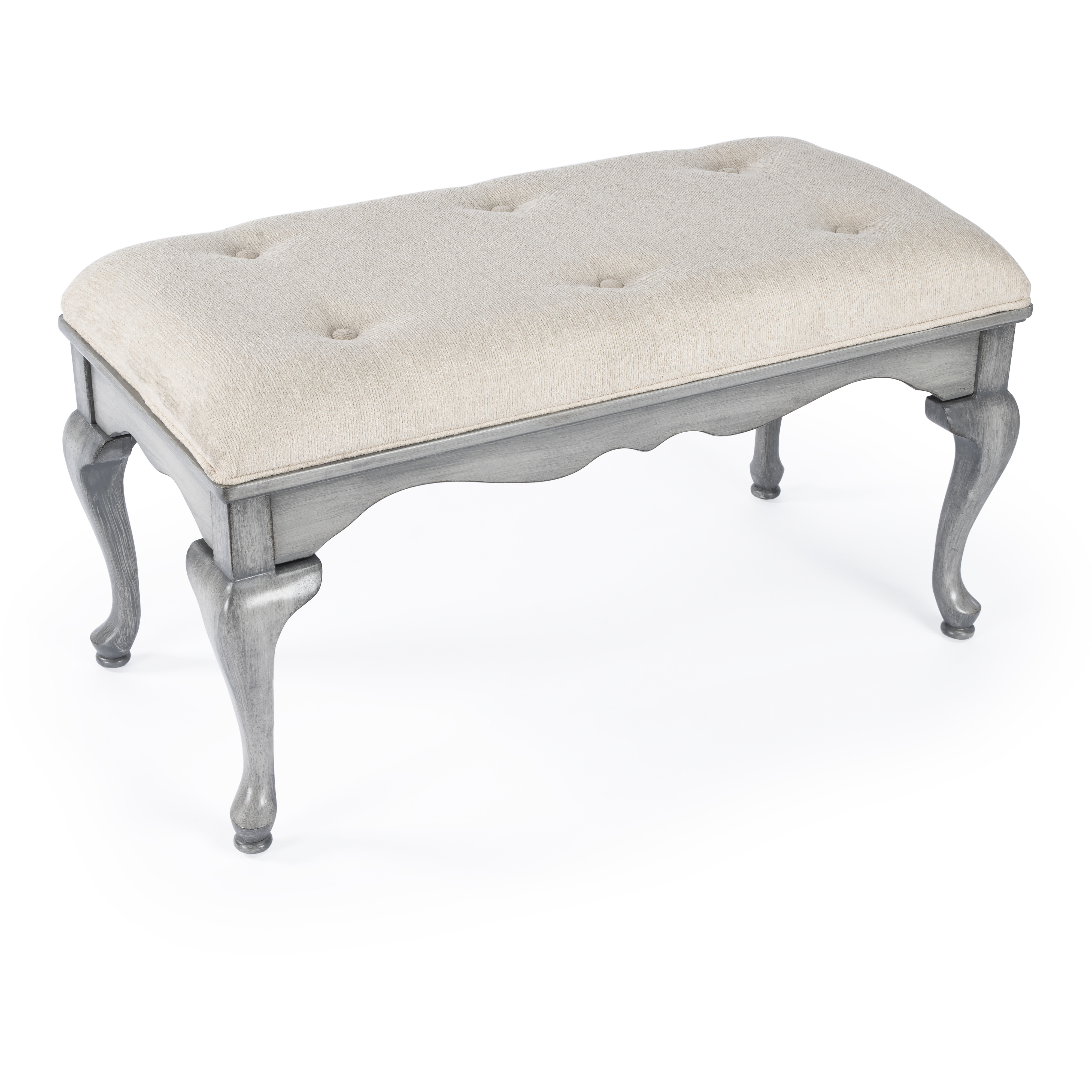Grace Wooden 38"W Bench in Gray