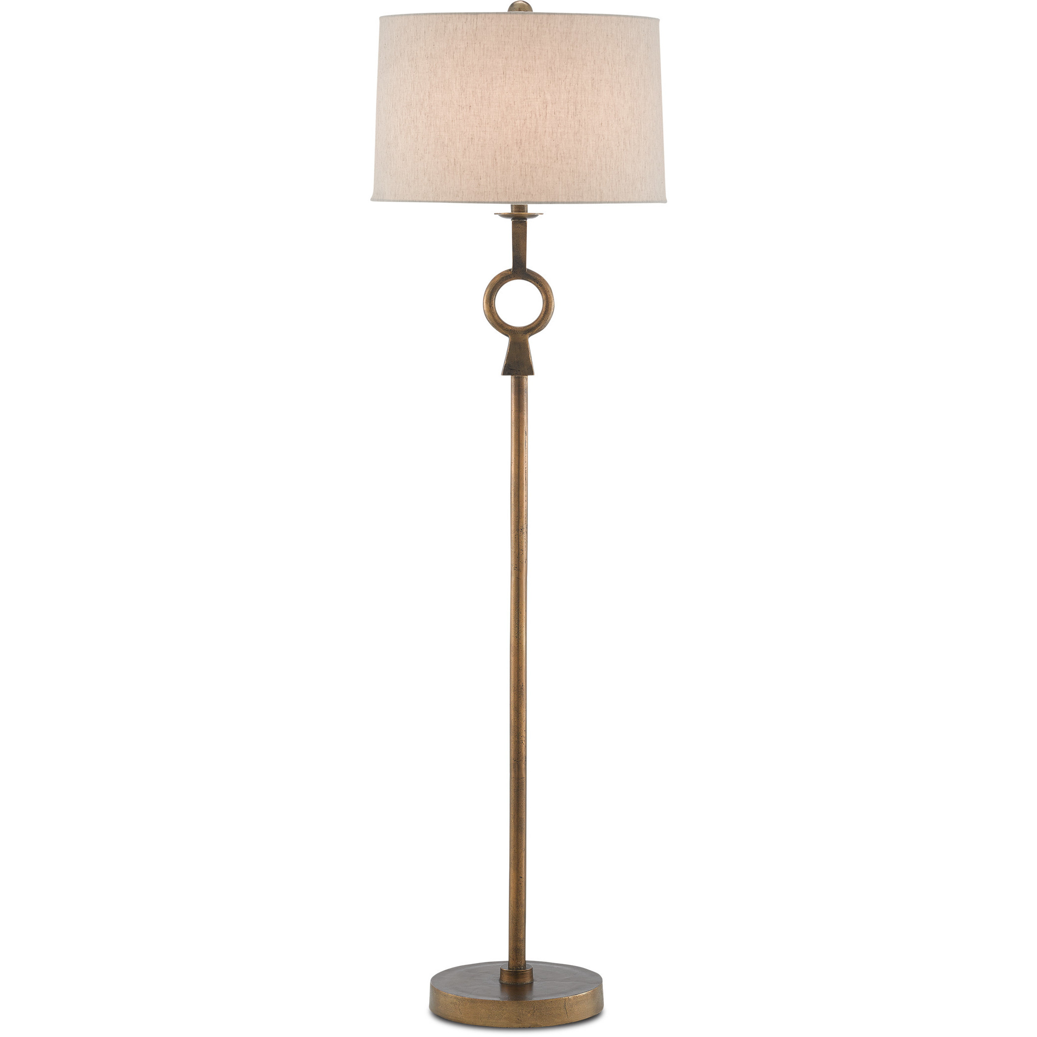 Germaine 62 inch 150 watt Antique Brass Floor Lamp Portable Light