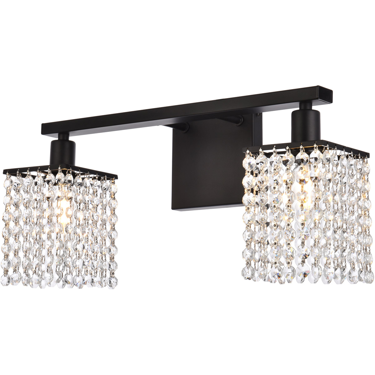 Phineas 2 Light 18 inch Black Bath Sconce Wall Light