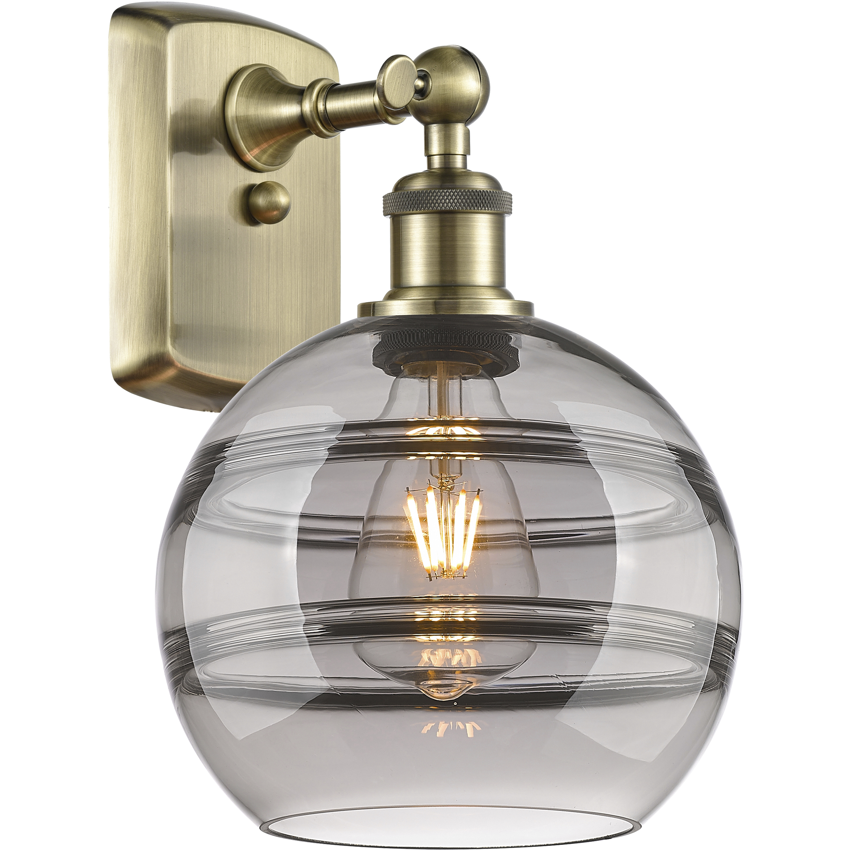 Ballston Rochester 1 Light 8 inch Antique Brass Sconce Wall Light
