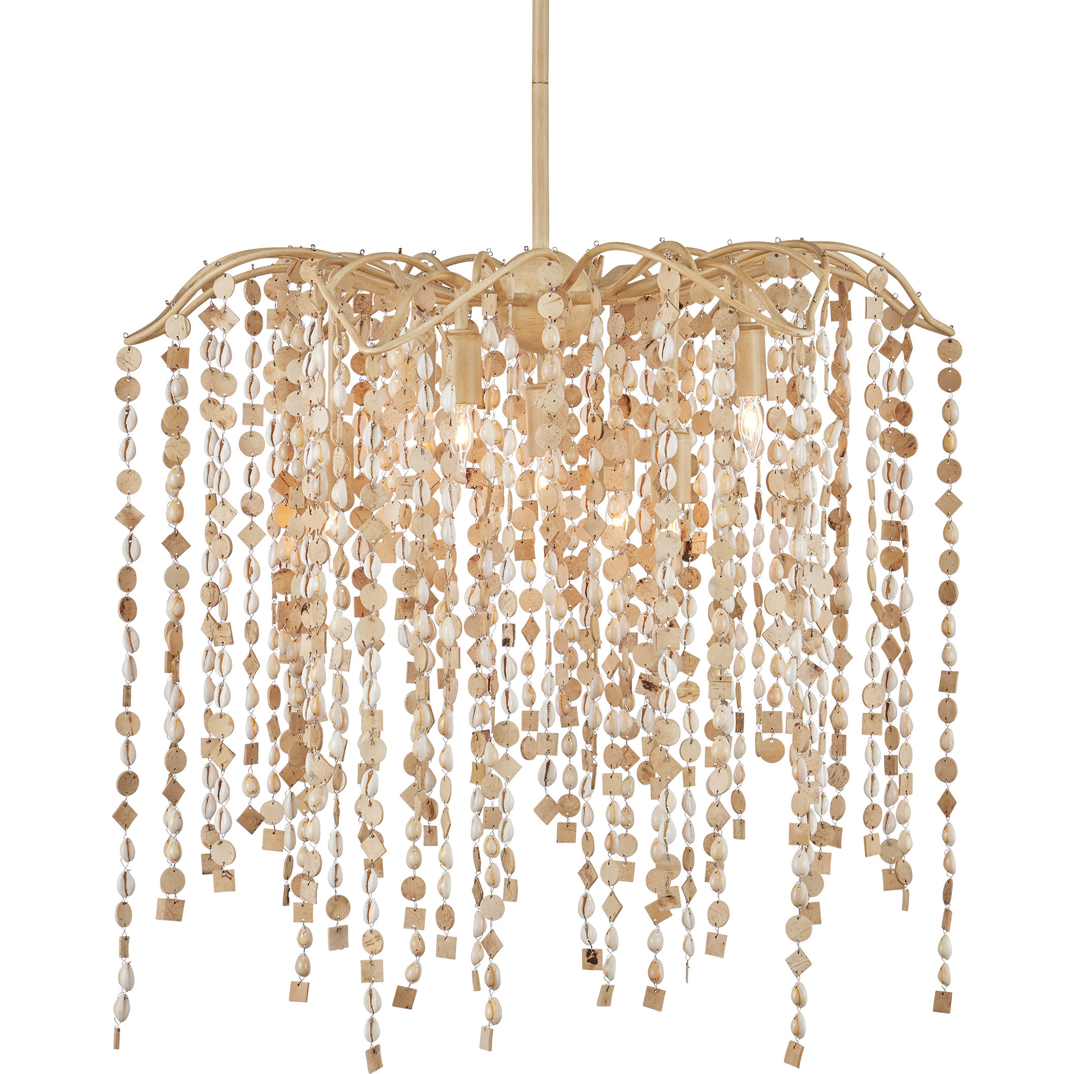 Kealia 7 Light 24.5 inch Coco Cream Chandelier Ceiling Light, Medium