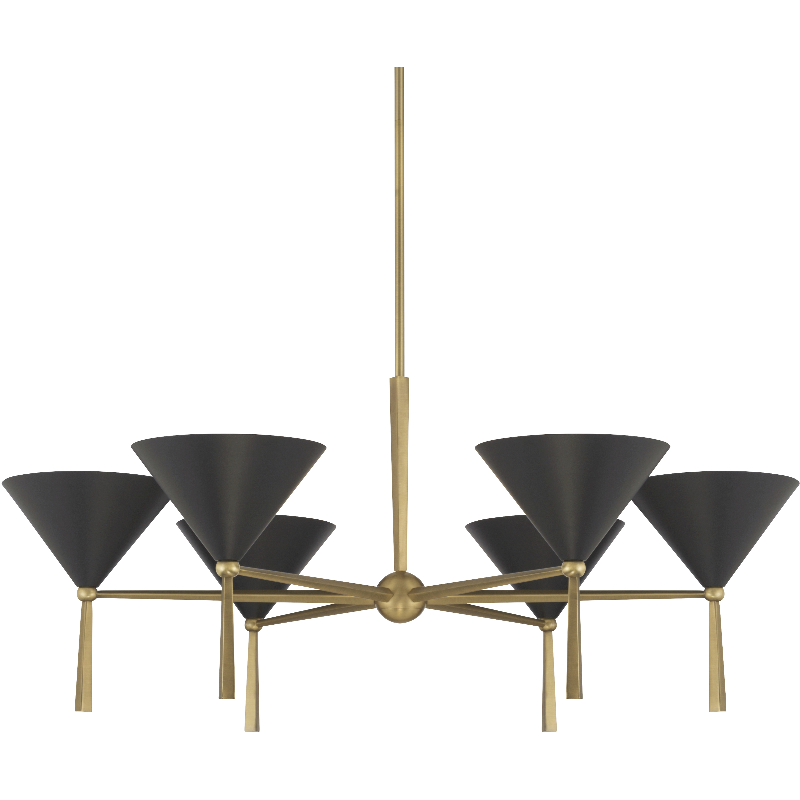 Cortan 6 Light 36 inch Legacy Brass and Dark Bronze Chandelier Ceiling Light