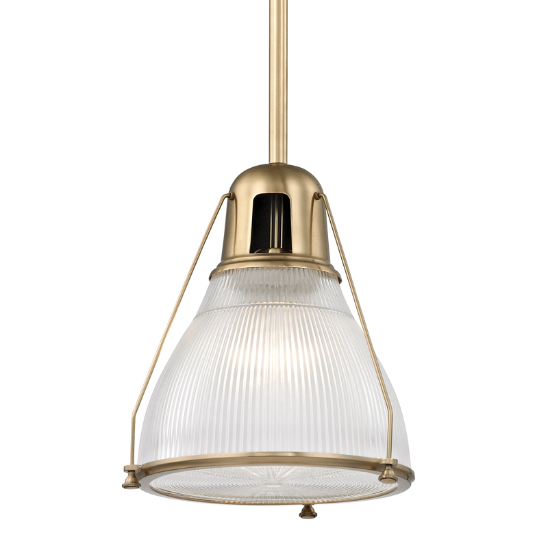 Haverhill 1 Light 12 inch Aged Brass Pendant Ceiling Light