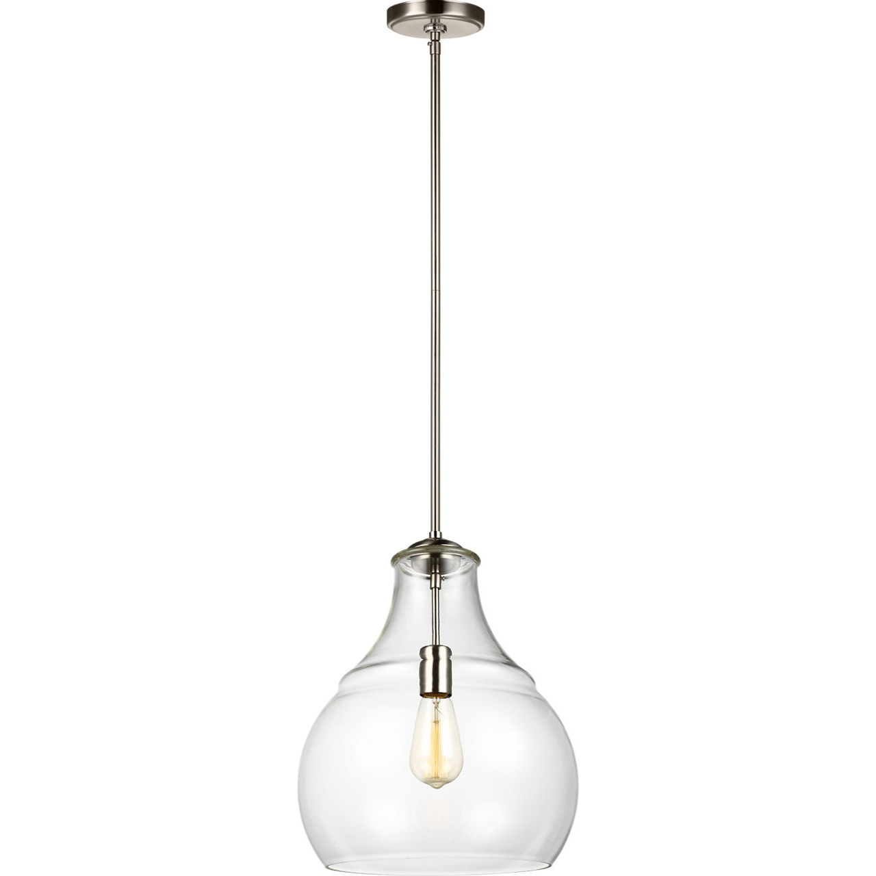 Zola 1 Light 13 inch Satin Nickel Pendant Ceiling Light