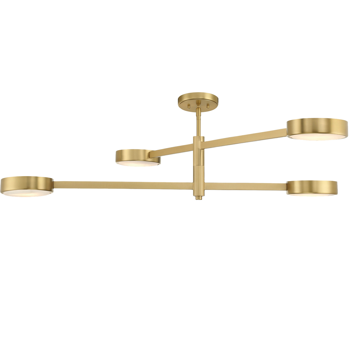 Orson 4 Light 54 inch Modern Gold Flush/Semi Flush Ceiling Light