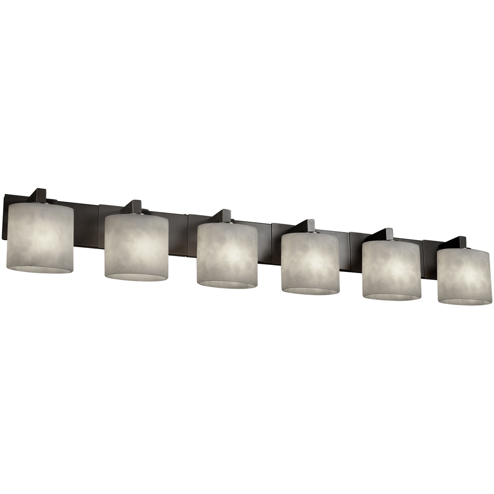 Clouds 6 Light 56.5 inch Matte Black Bath Bar Wall Light in Oval, Incandescent