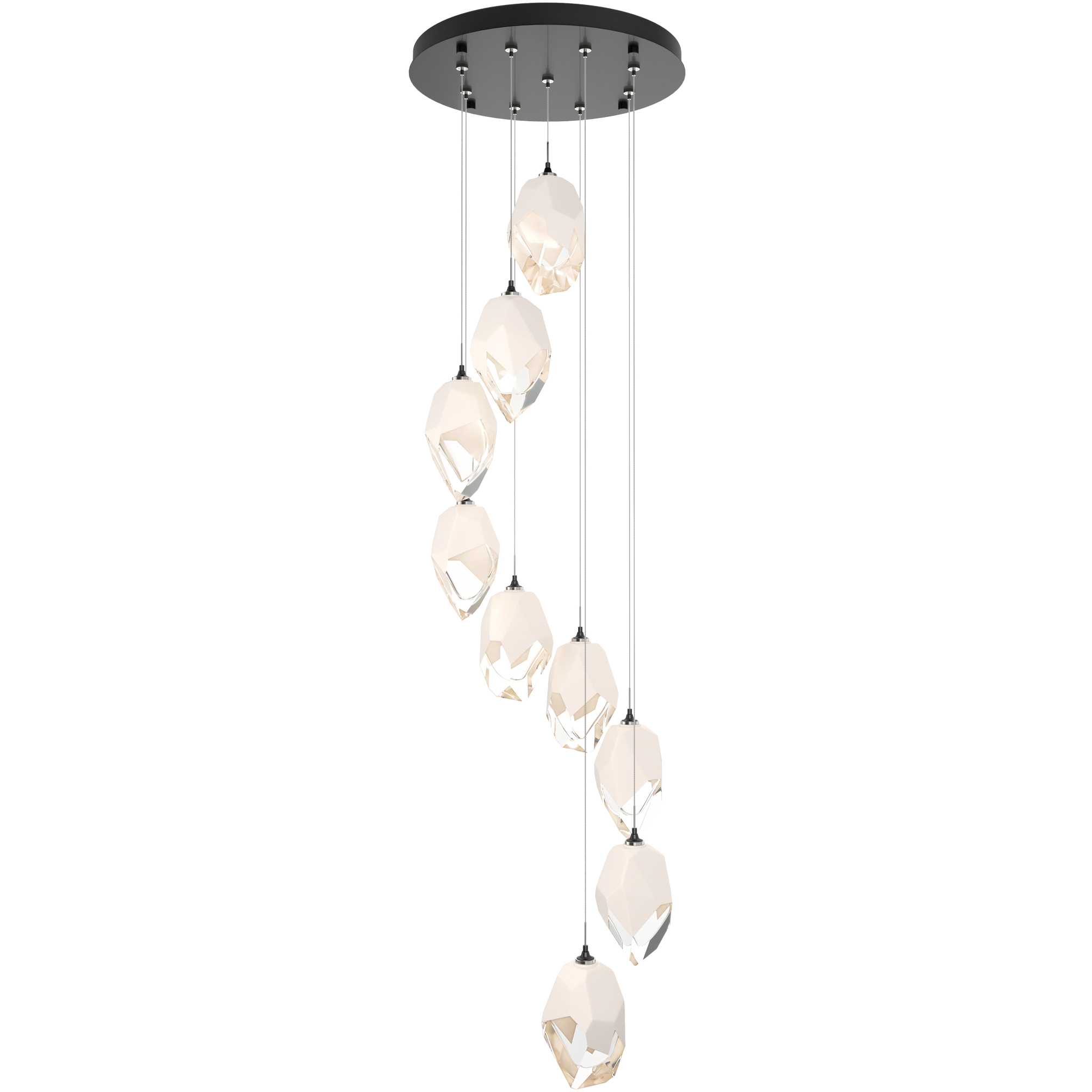 Chrysalis 9 Light 20.5 inch Ink Pendant Ceiling Light in White Crystal, Standard