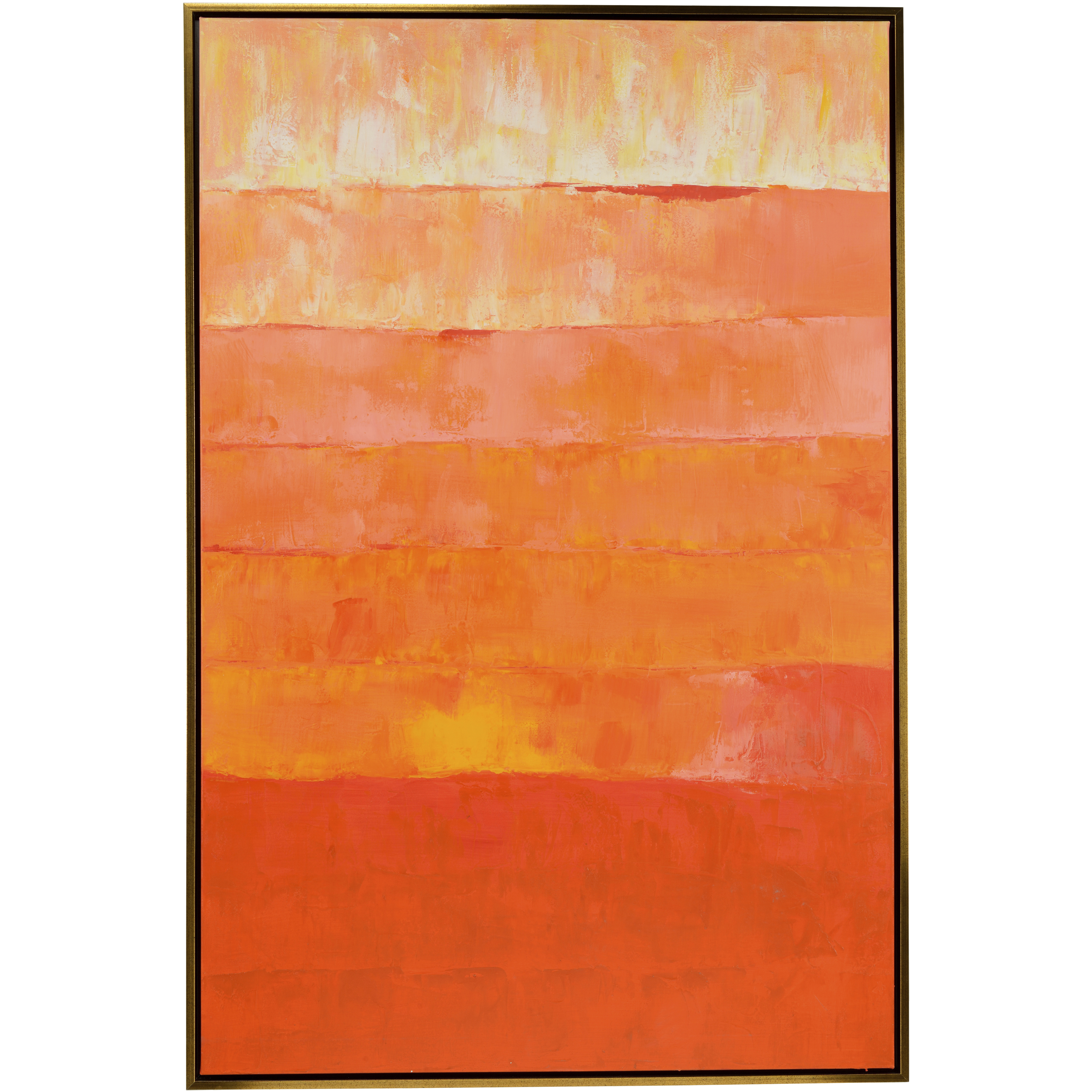 Fence Orange and Gold Wall Art