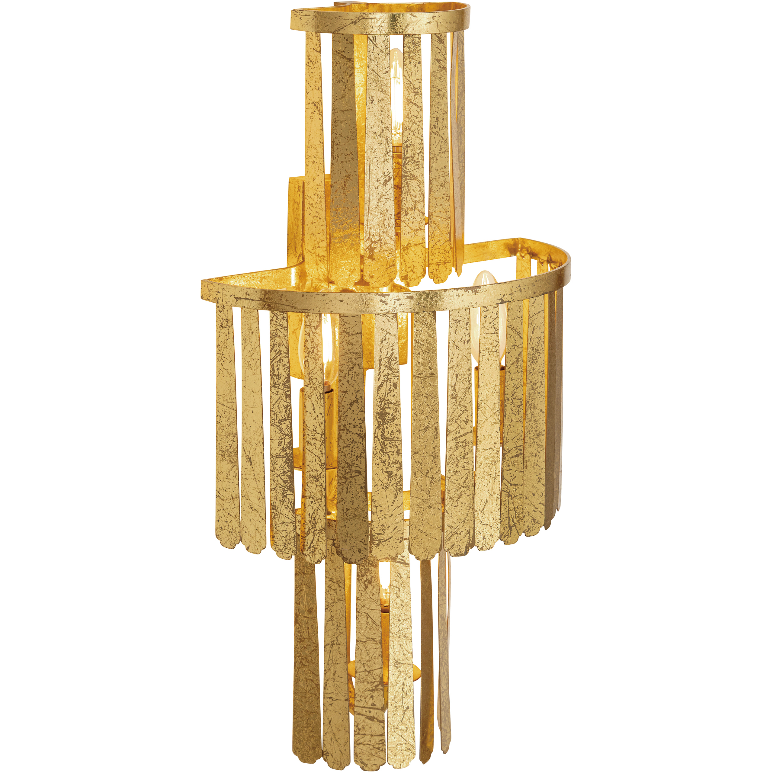 Regalia 4 Light 12 inch Gold Leaf Wall Sconce Wall Light