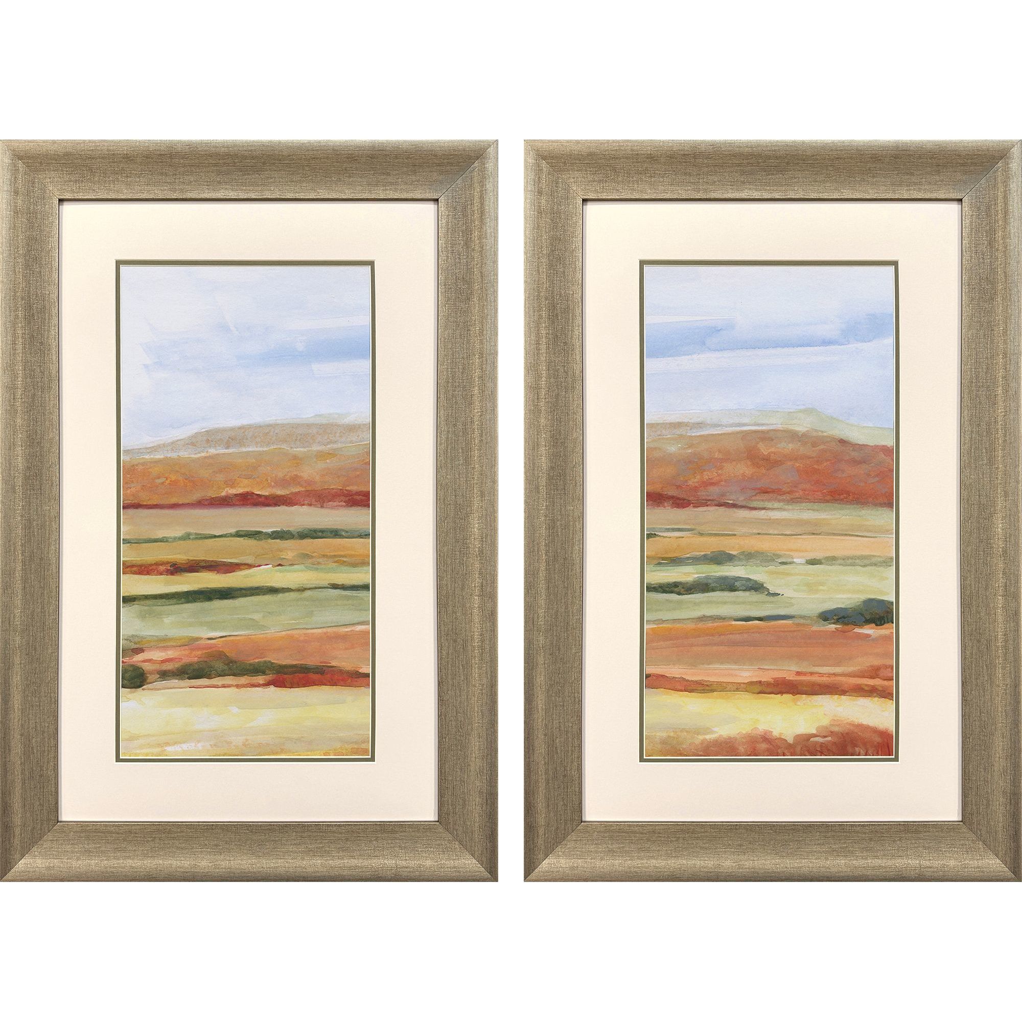Sedona Magic Orange and Green and Multi and Rust Framed Art, Propac