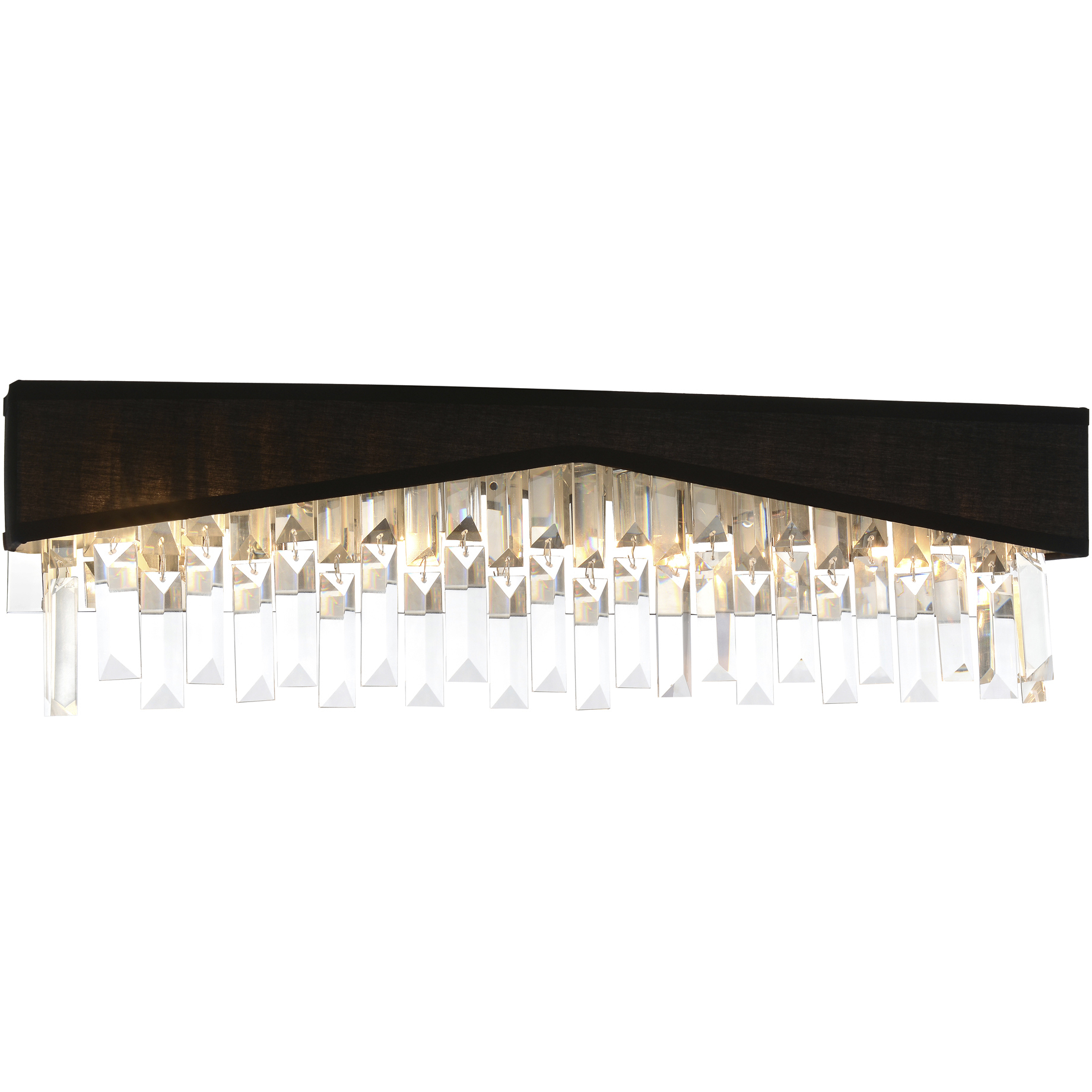 Havely 4 Light 5 inch Chrome Wall Light in Black