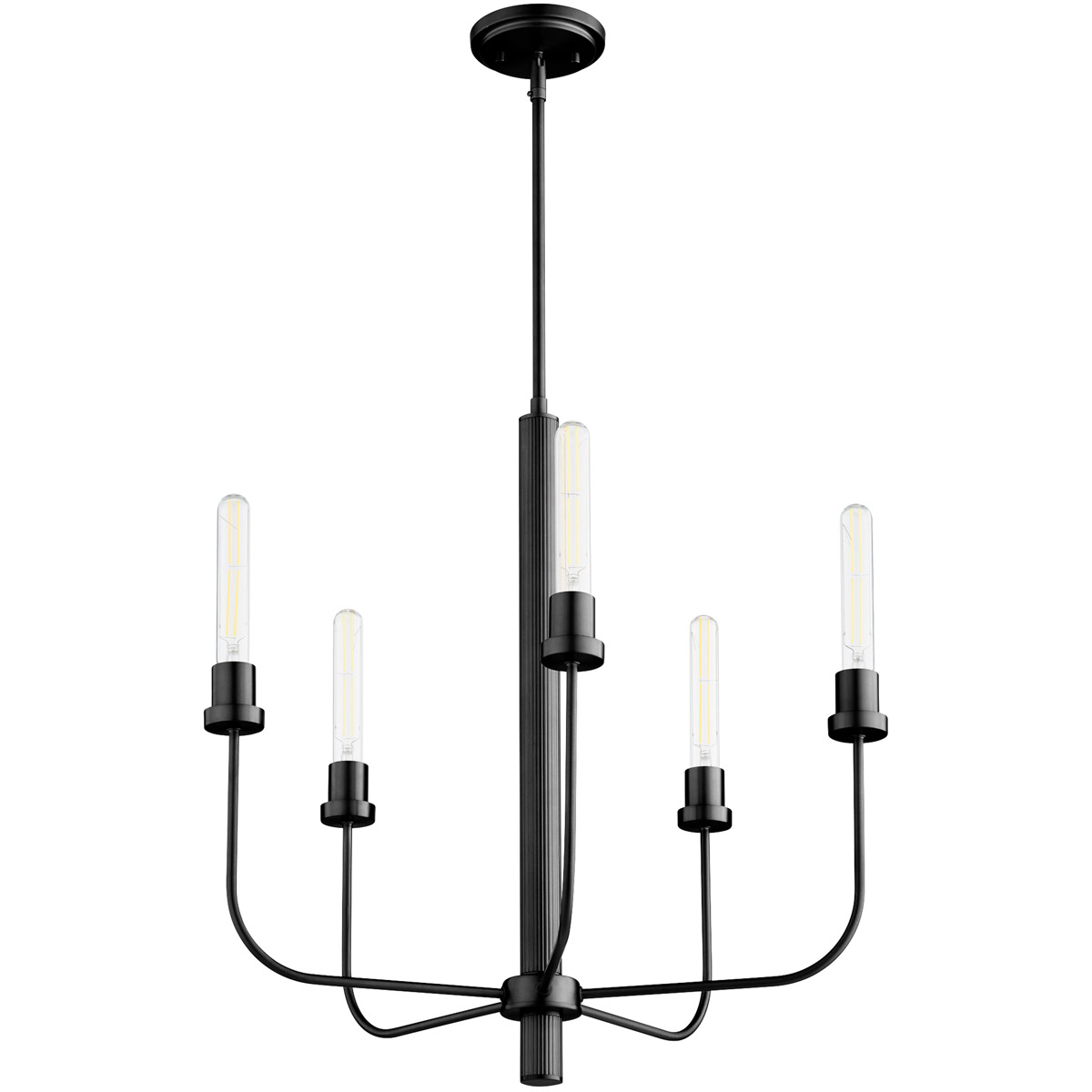 Sheridan 5 Light 24.5 inch Matte Black Chandelier Ceiling Light