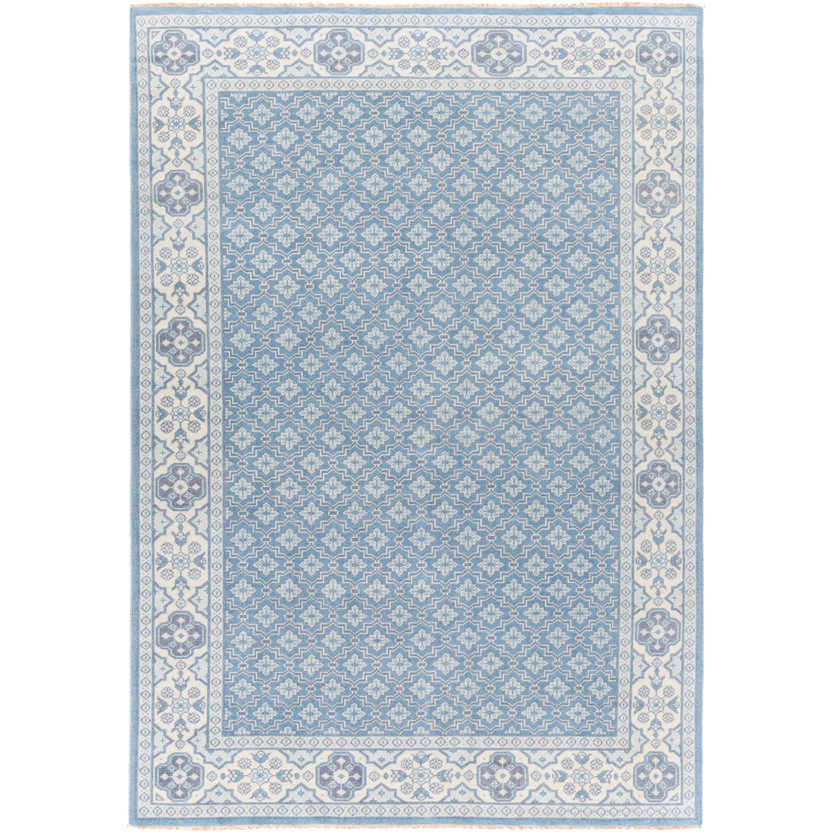 Cappadocia 66 X 42 inch Aqua, Navy, Seafoam, Denim Rug