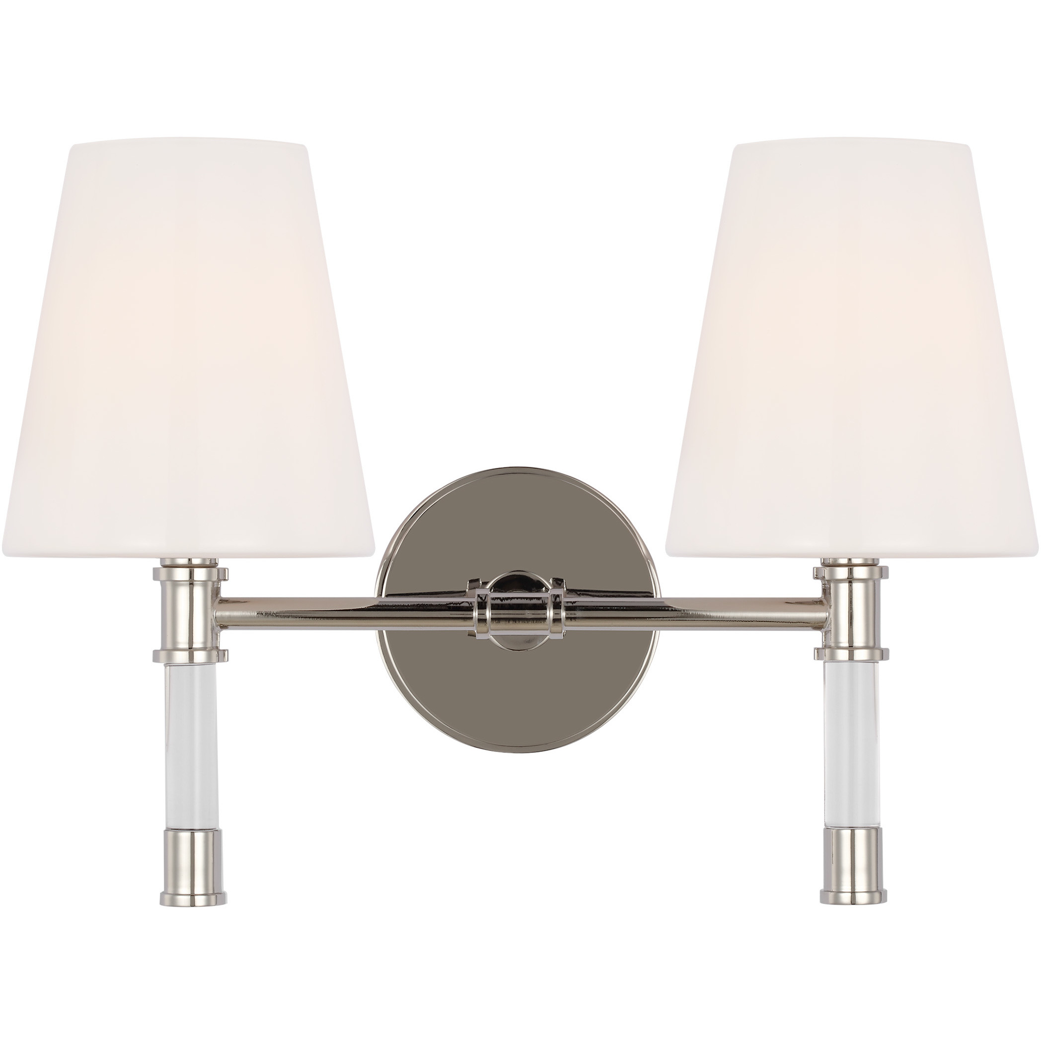 C&M by Chapman & Myers Hanover 2 Light 15 inch Polished Nickel Bath Vanity Wall Sconce Wall Light