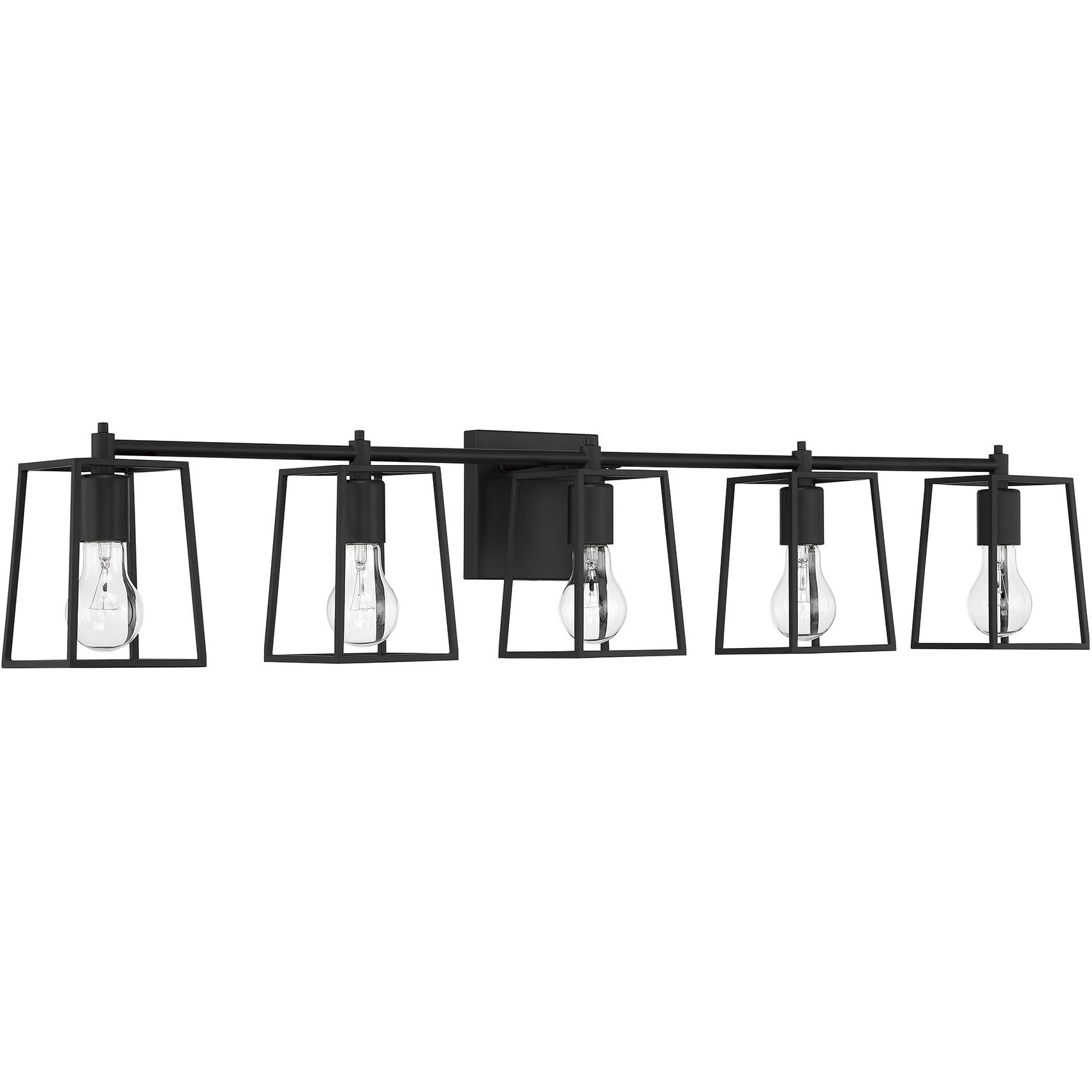 Dunn 5 Light 41 inch Flat Black Vanity Light Wall Light