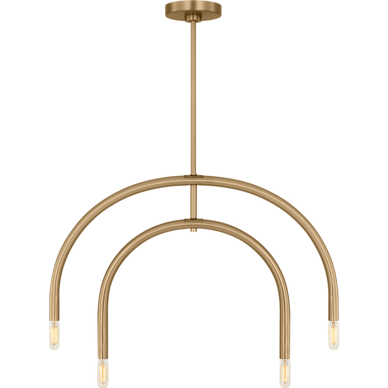 Drew & Jonathan Hadden 4 Light 22 inch Satin Brass Chandelier Ceiling Light