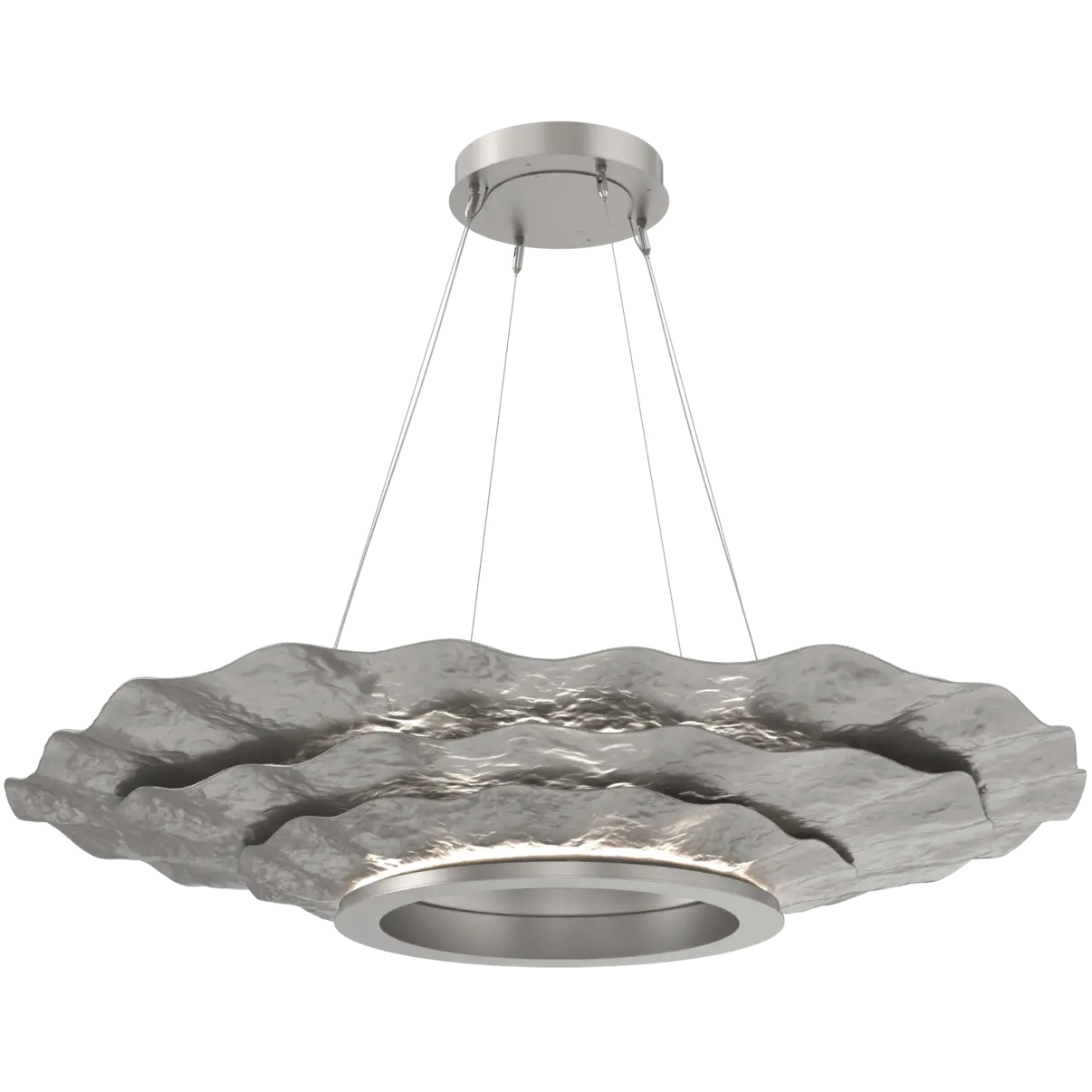 Delphine LED 51 inch Metallic Beige Silver Chandelier Ceiling Light