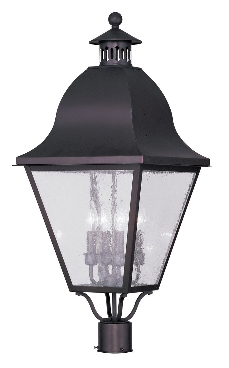 Amwell 4 Light 28 inch Bronze Outdoor Post Top Lantern