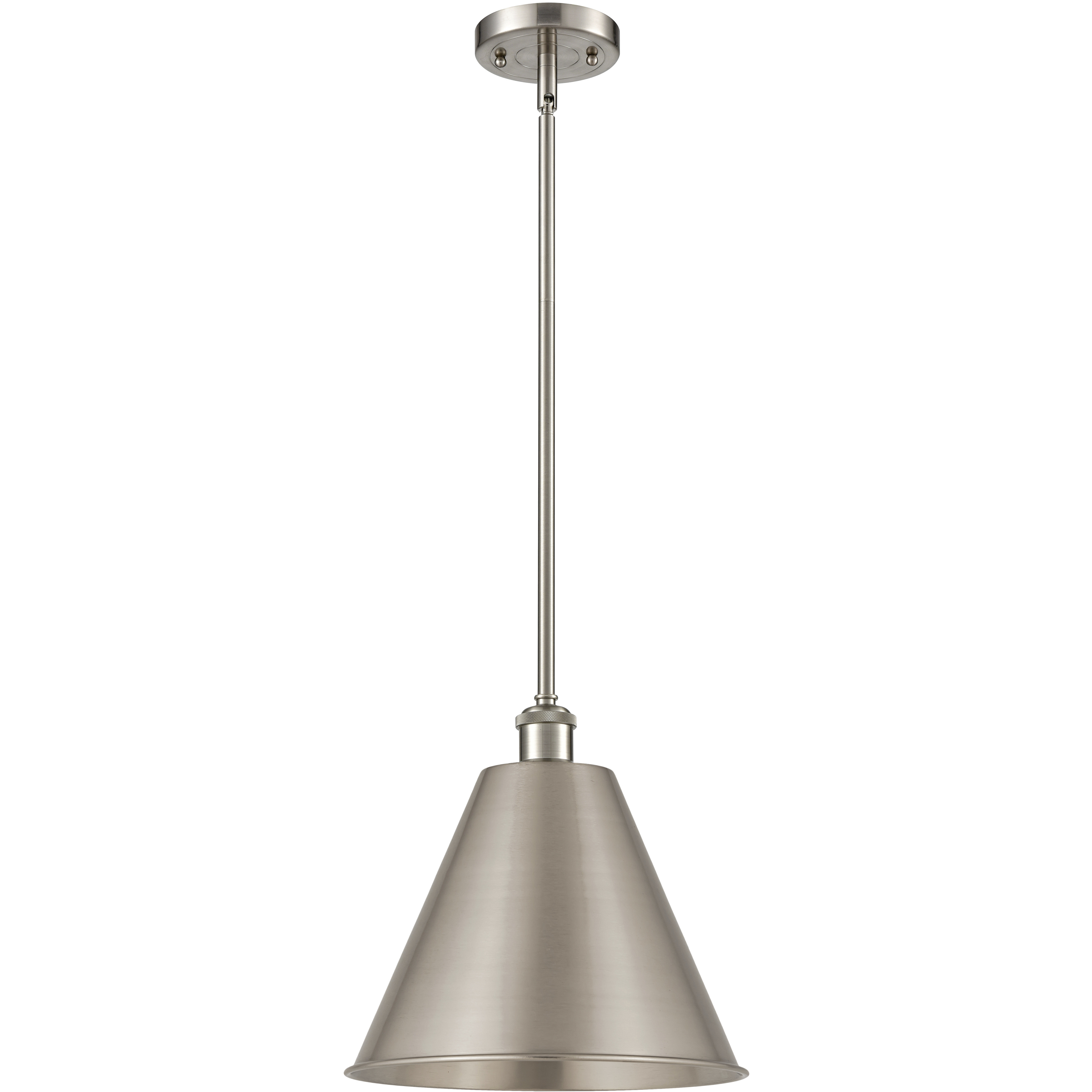 Ballston Cone 1 Light 12 inch Brushed Satin Nickel Pendant Ceiling Light