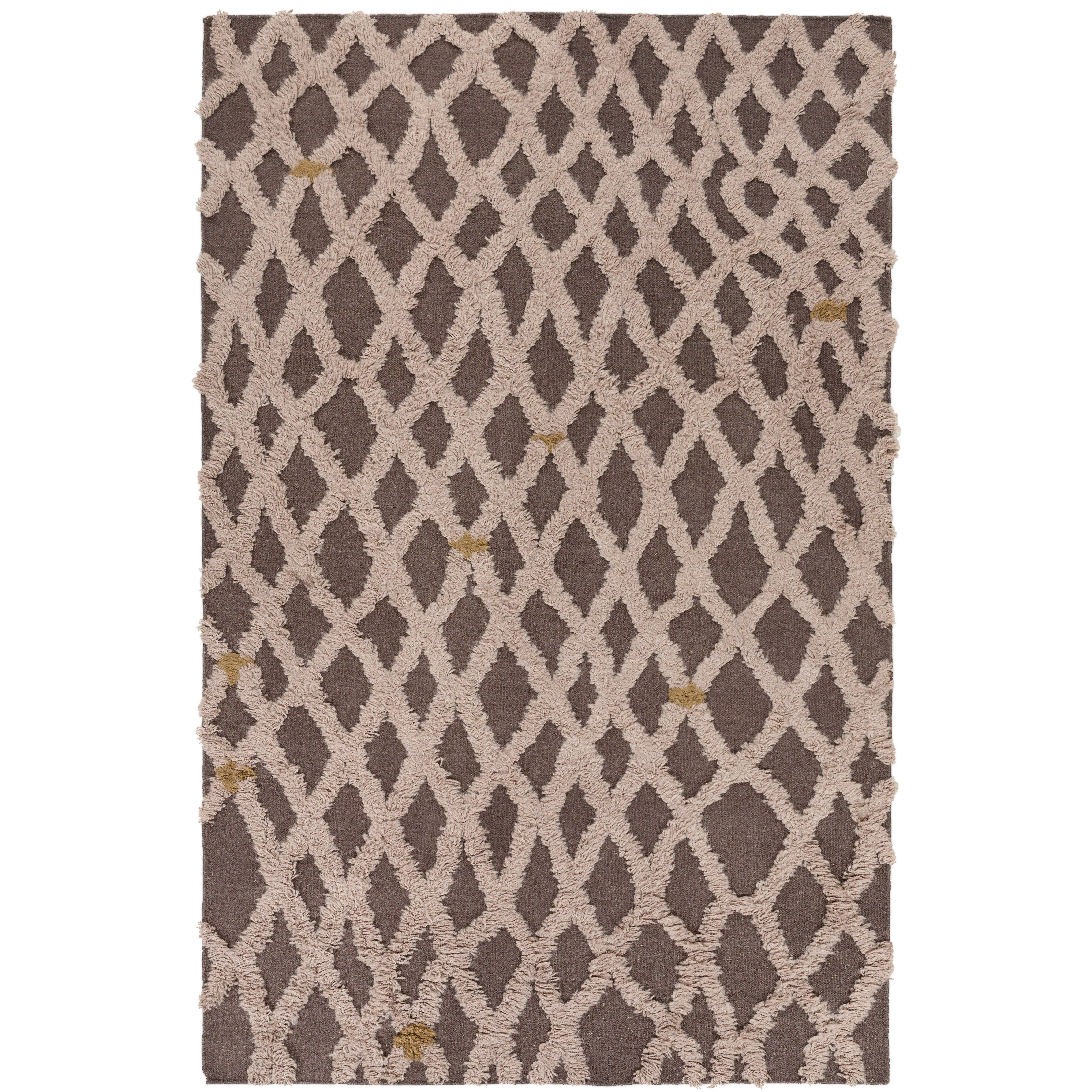 Midelt 132 X 96 inch Dark Brown, Taupe, Camel Rug