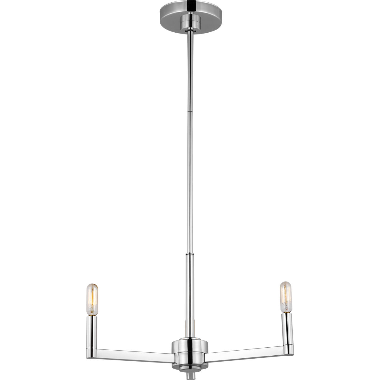 Fullton 3 Light 10 inch Chrome Chandelier Ceiling Light