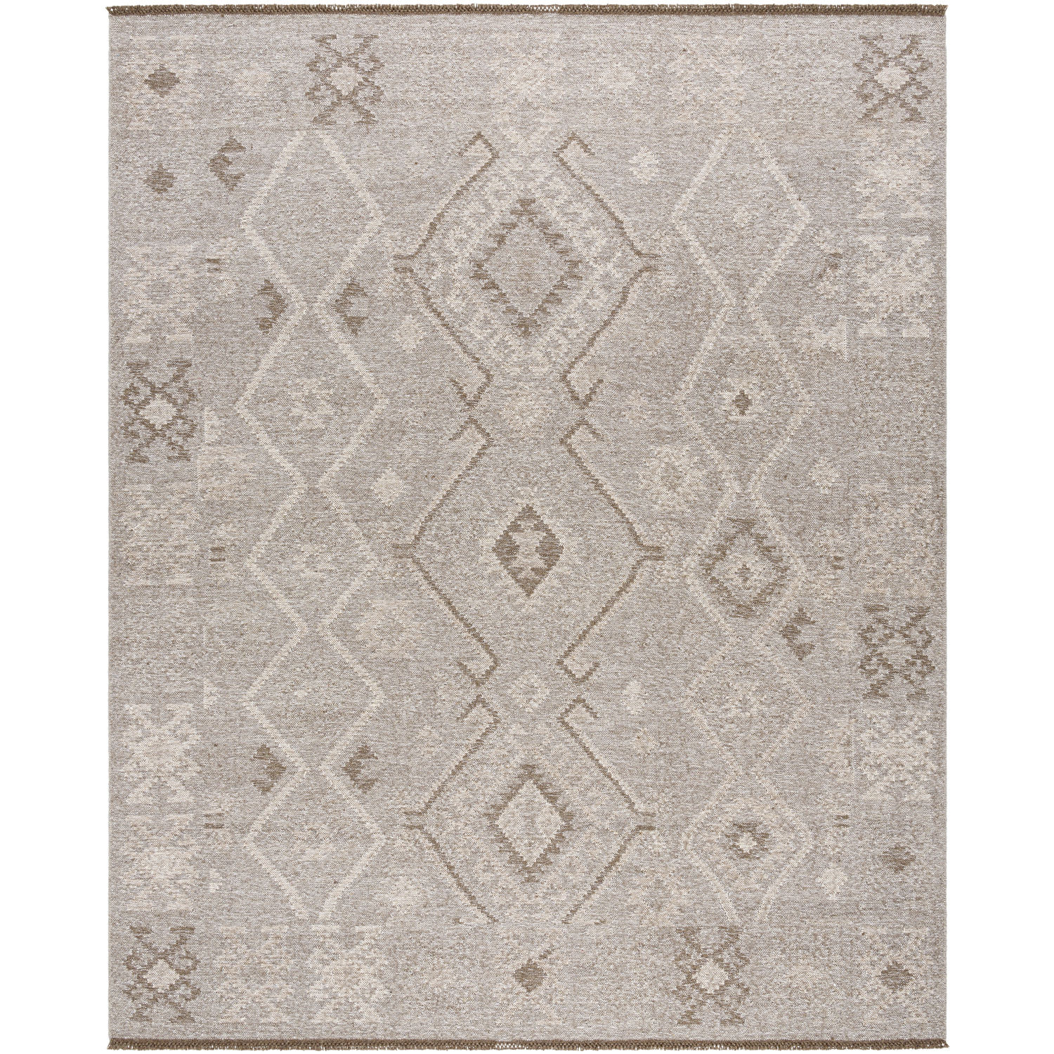 Tempe 120 X 96 inch Sterling Grey / Ash / Sage / Prairie Dust / Light Silver Handmade Rug in 8 x 10