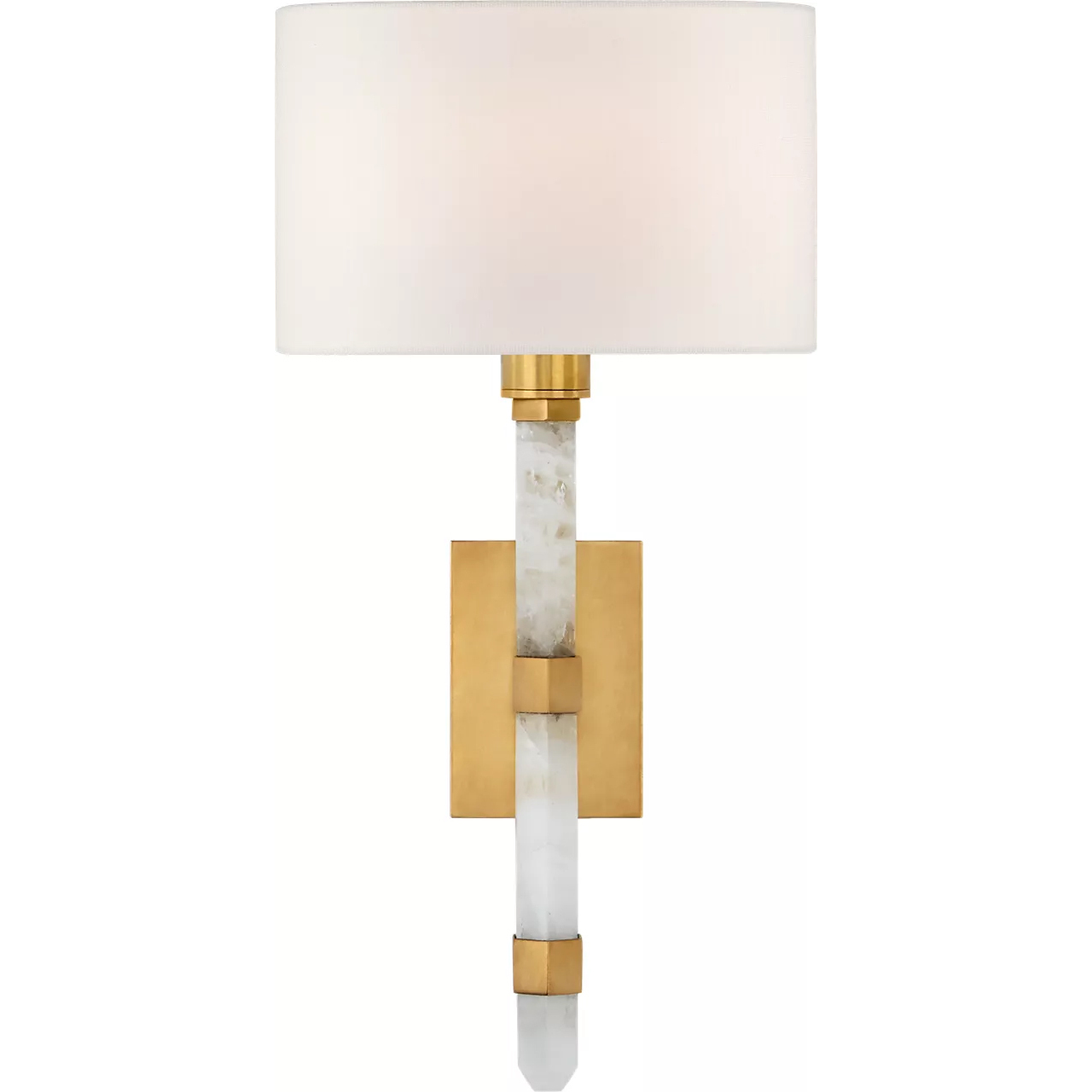 Visual Comfort Suzanne Kasler Adaline 1 Light 8 inch Antique-Burnished Brass Wall Sconce Wall Light, Small Tail SK2902AB/Q-L - Open Box