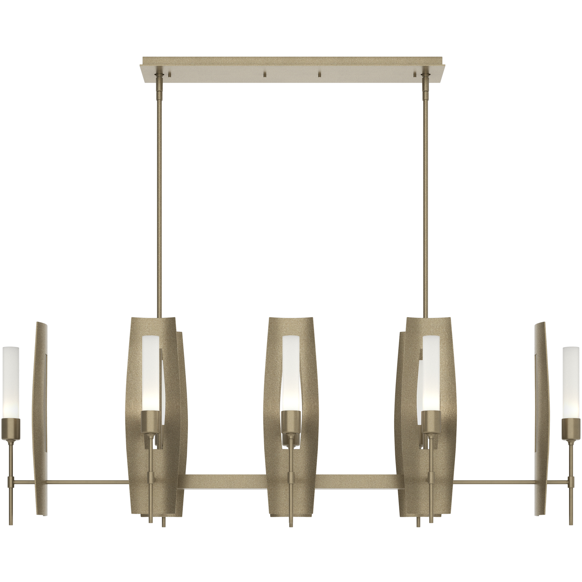 Passage 8 Light 52.1 inch Soft Gold Pendant Ceiling Light in Frosted