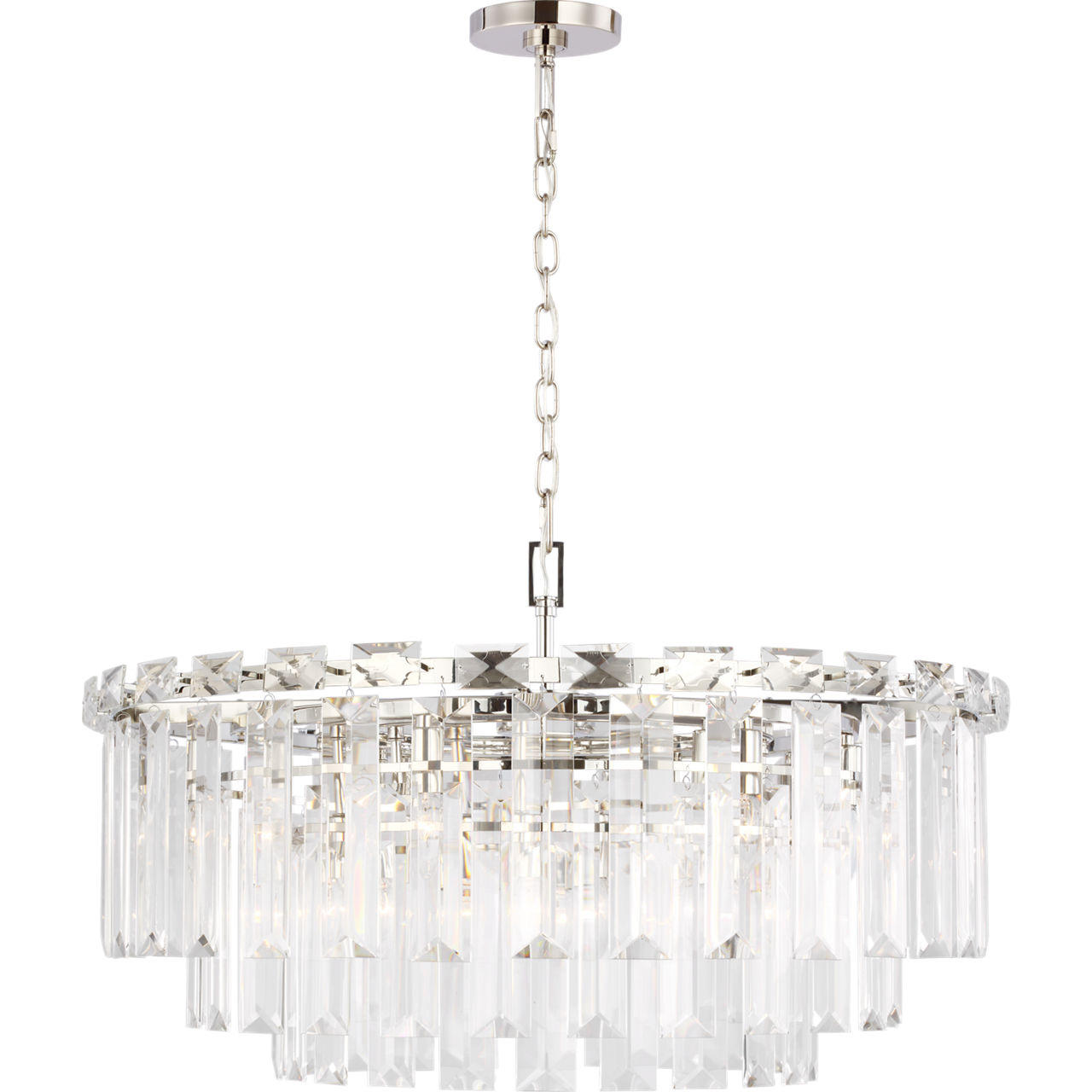 C&M by Chapman & Myers Arden 16 Light 32.88 inch Polished Nickel Chandelier Ceiling Light