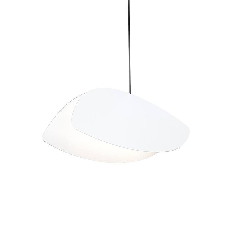 Papillons LED 11.75 inch Satin Black Pendant Ceiling Light in Satin White