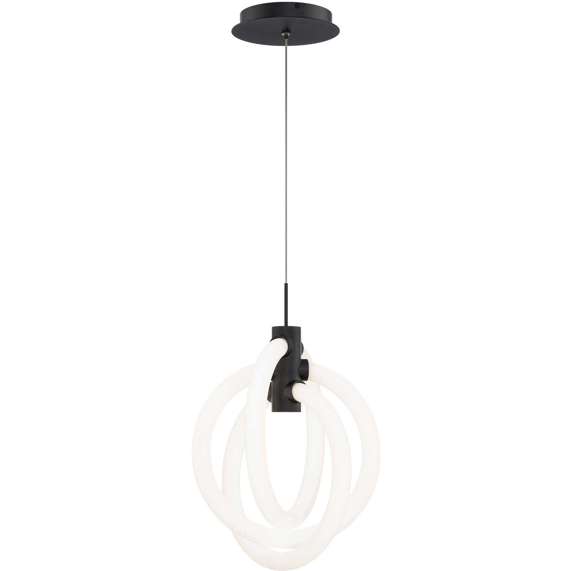 Knot LED 10 inch Black Pendant Ceiling Light in 2700K, dweLED