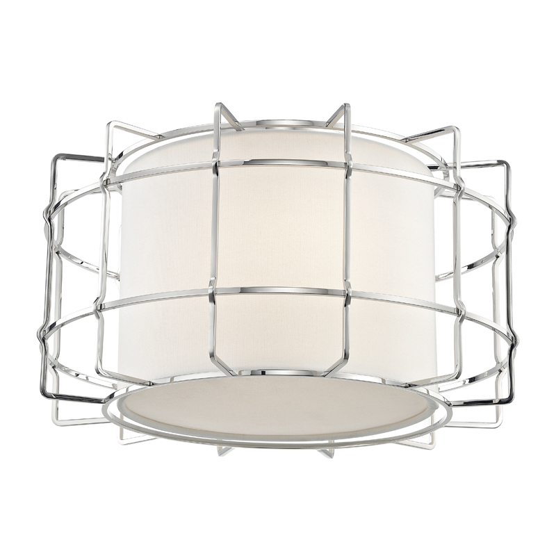 Sovereign LED 16 inch Polished Nickel Flush Mount Ceiling Light