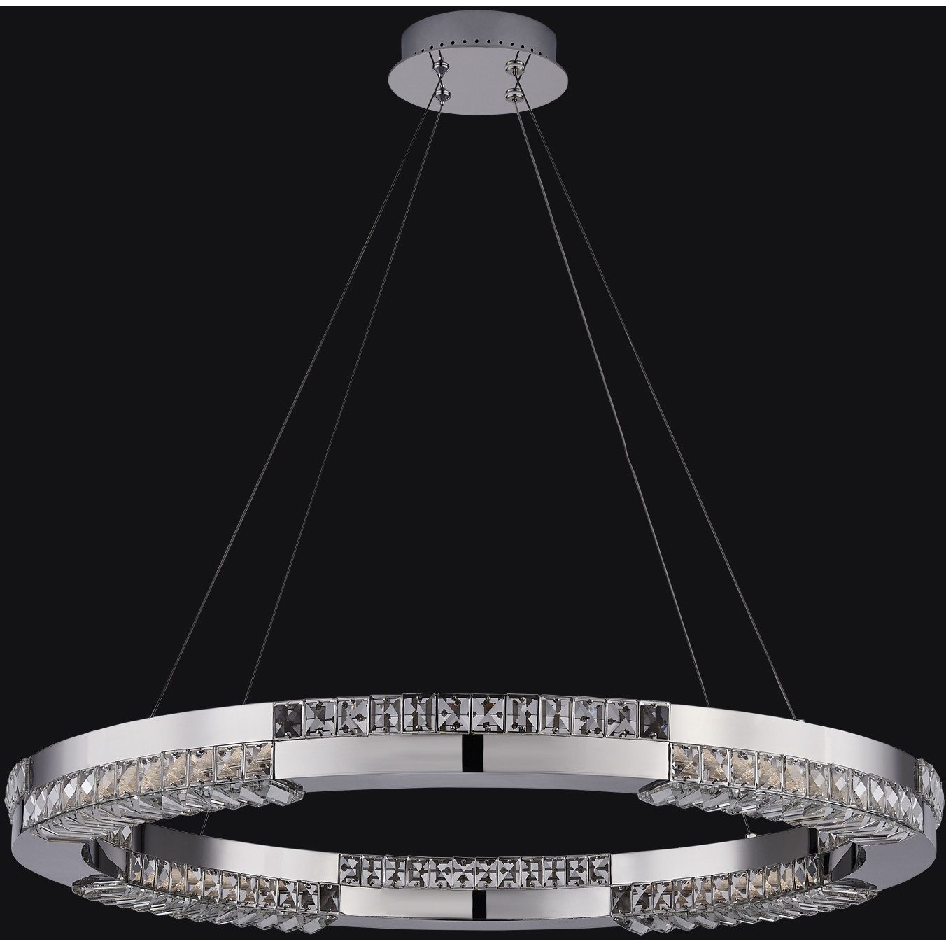 Dama 34 inch Polished Chrome Pendant Ceiling Light
