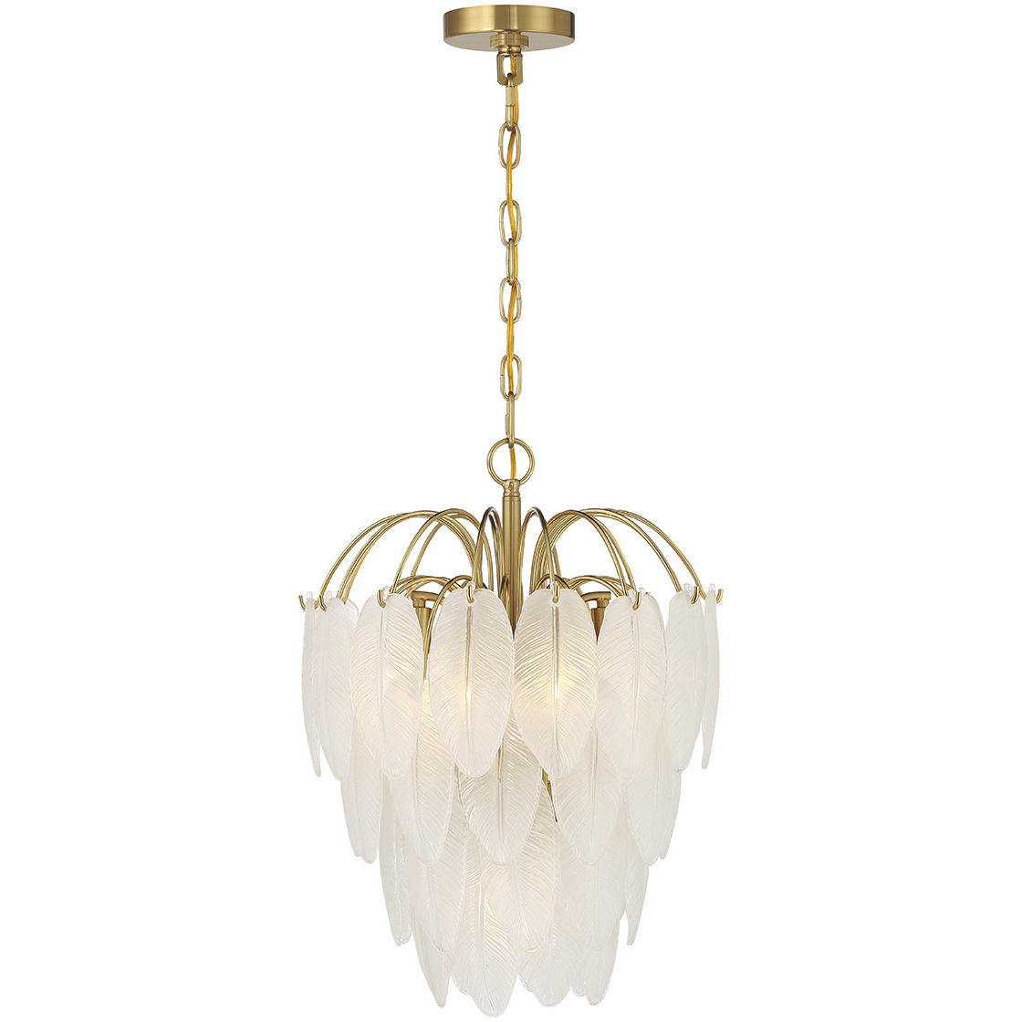 Boa 5 Light 16 inch Warm Brass Chandelier Ceiling Light
