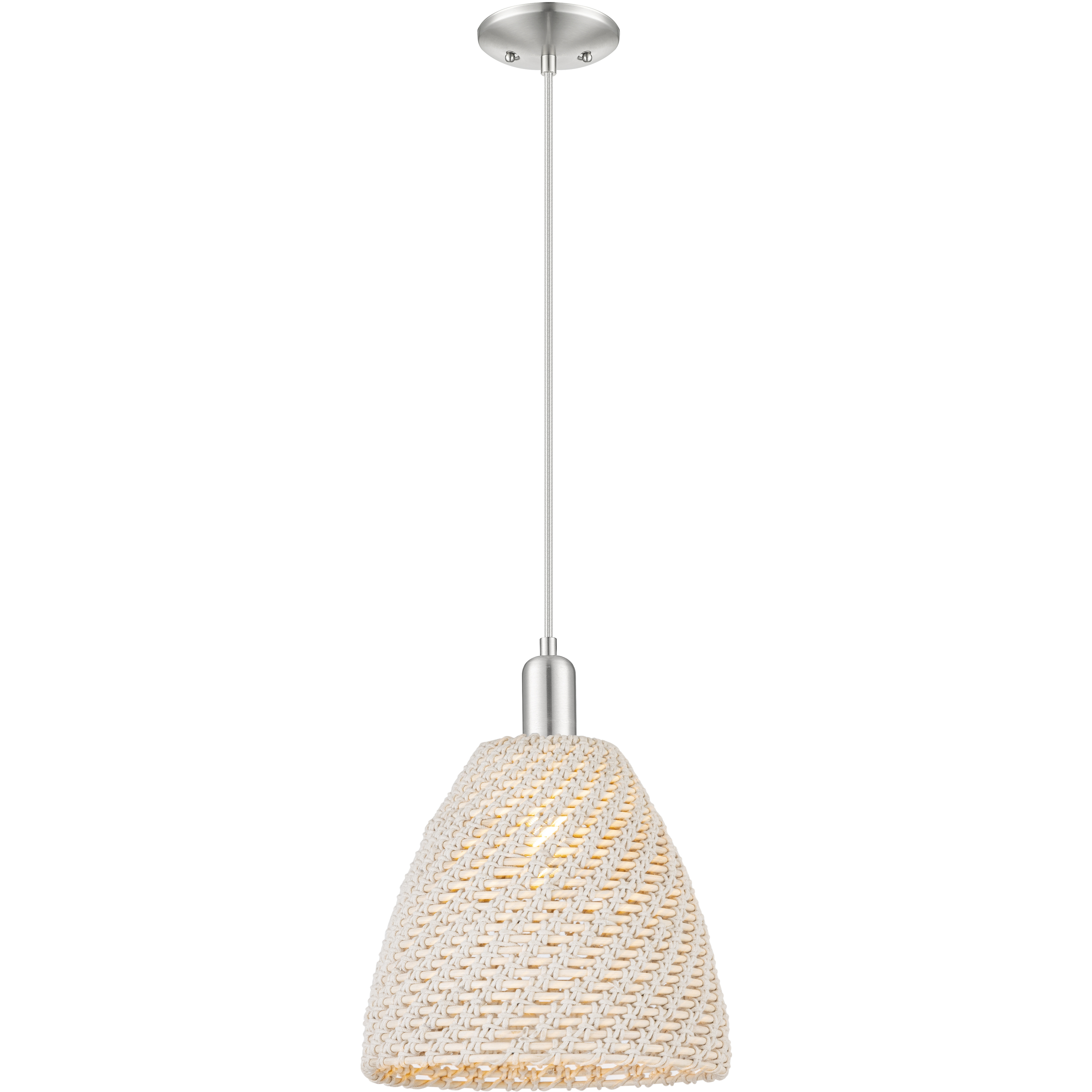 Natural Ballston Dome 1 Light 11.75 inch Brushed Satin Nickel Mini Pendant Ceiling Light