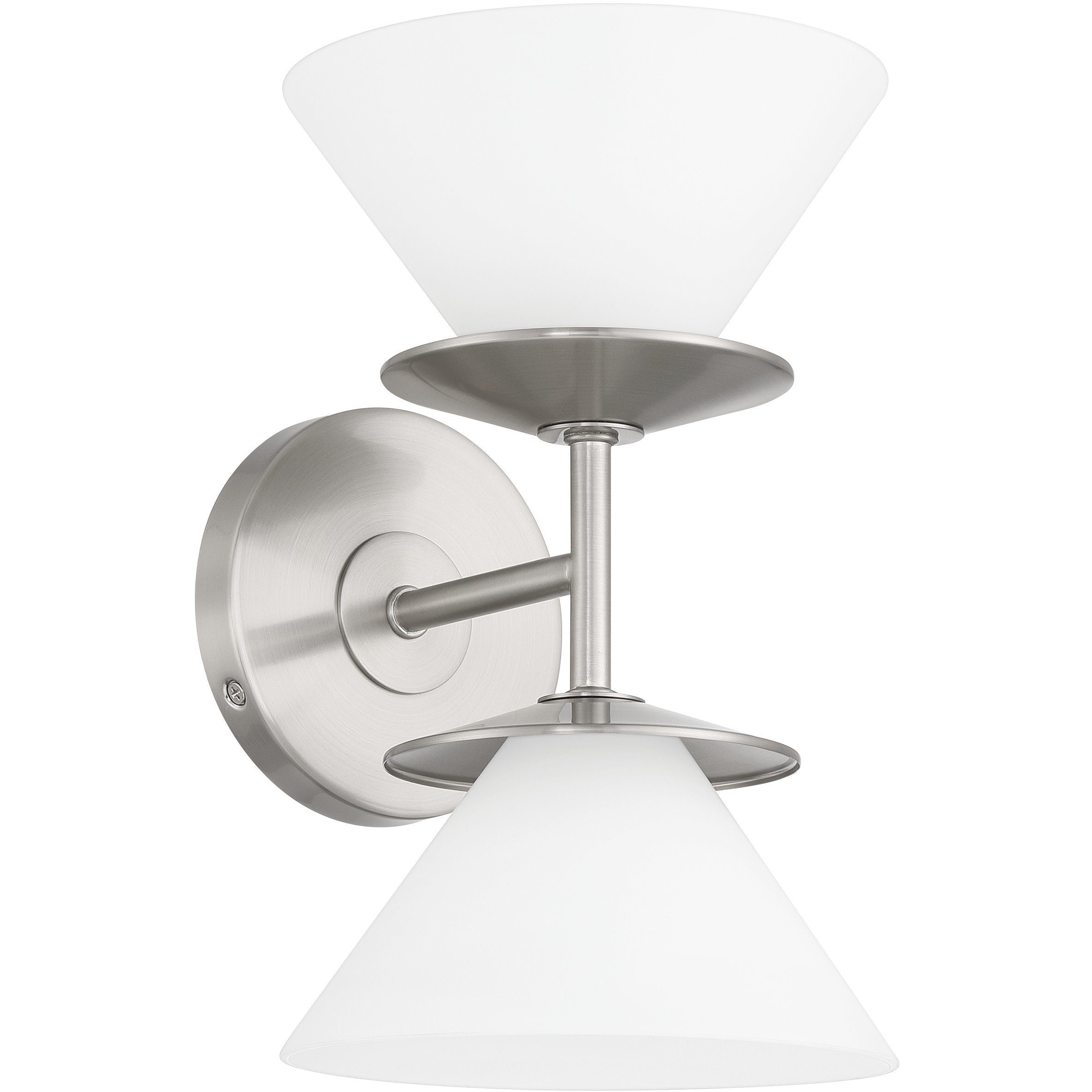 Tremolo 2 Light 7.75 inch Brushed Nickel and Polished Nickel Vanity Light Wall Light