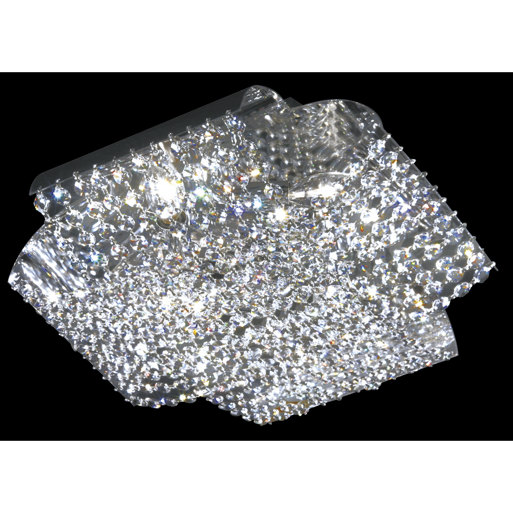 Eclipse Fashion 4 Light 14 inch Silver Flush Mount Ceiling Light